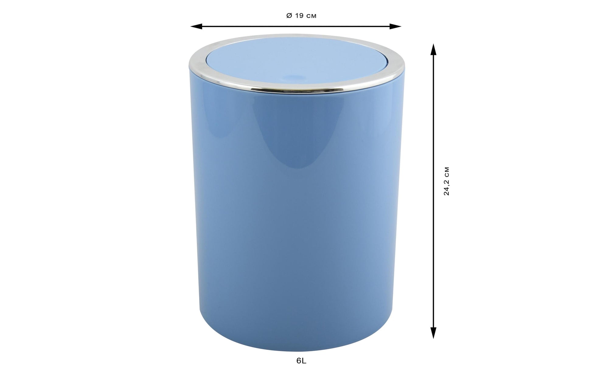 MSV Kosmetikeimer – 6 l – Kunststoff (PP), rund – blau