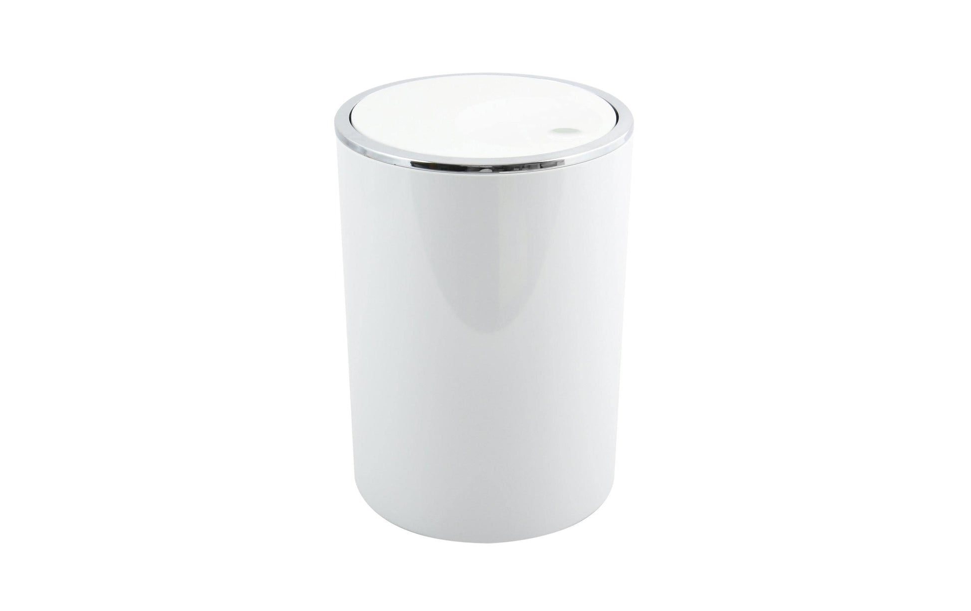 MSV Tisch-Abfallbehälter Kamaka – 6 l, mit Deckel – Kunststoff, weiss – Ø 190 × H 242 mm