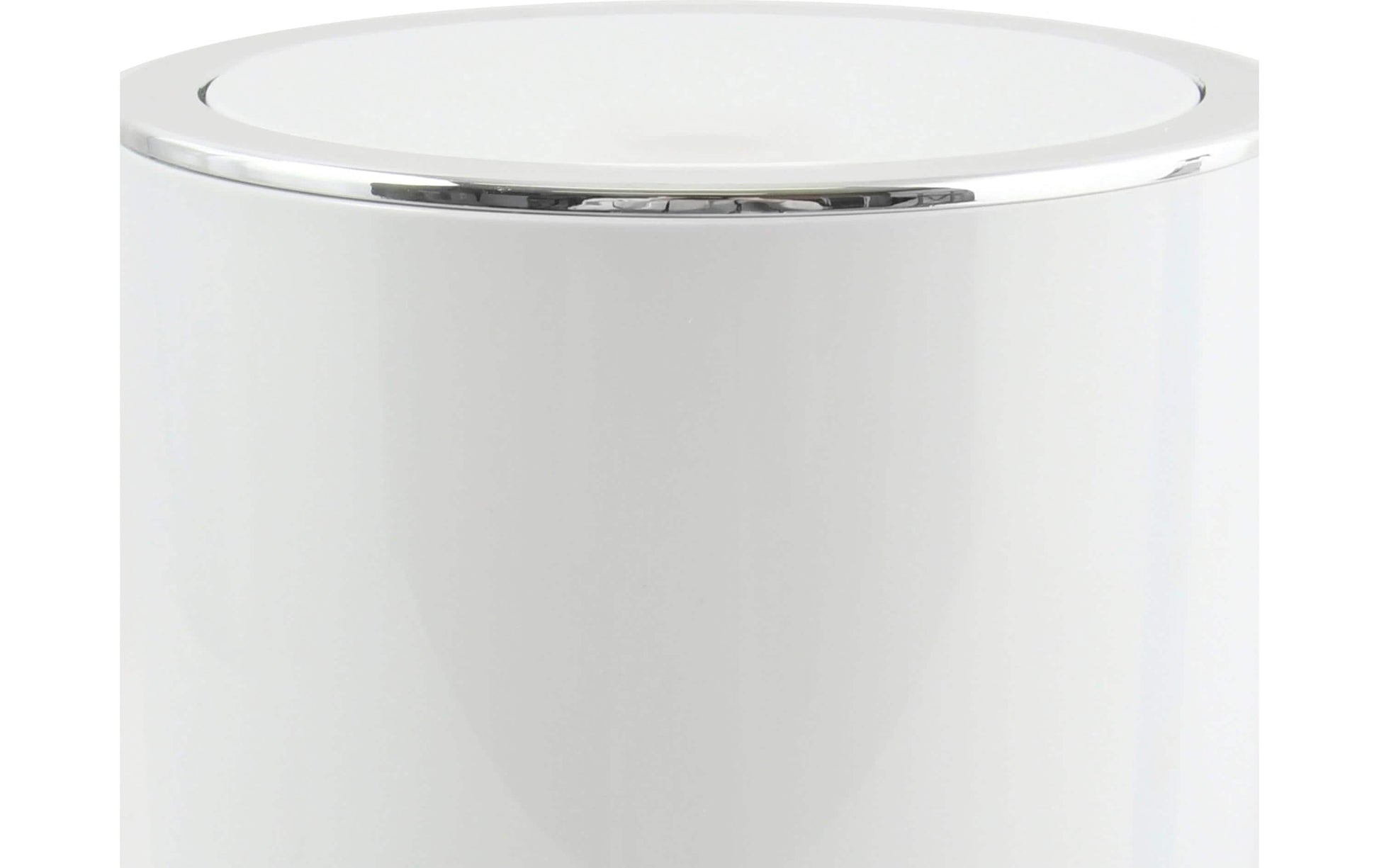 MSV Tisch-Abfallbehälter Kamaka – 6 l, mit Deckel – Kunststoff, weiss – Ø 190 × H 242 mm