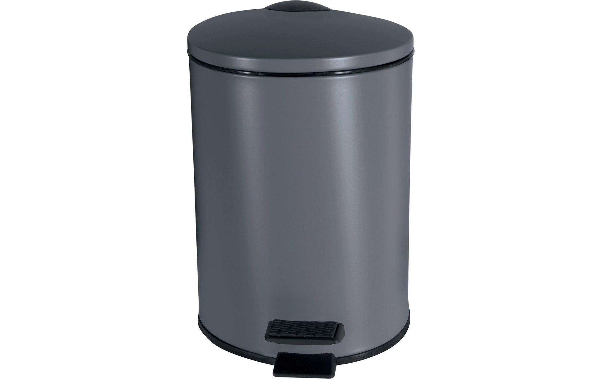 Spirella Treteimer Adelar – 3 l – Stahl, rund – dunkelgrau