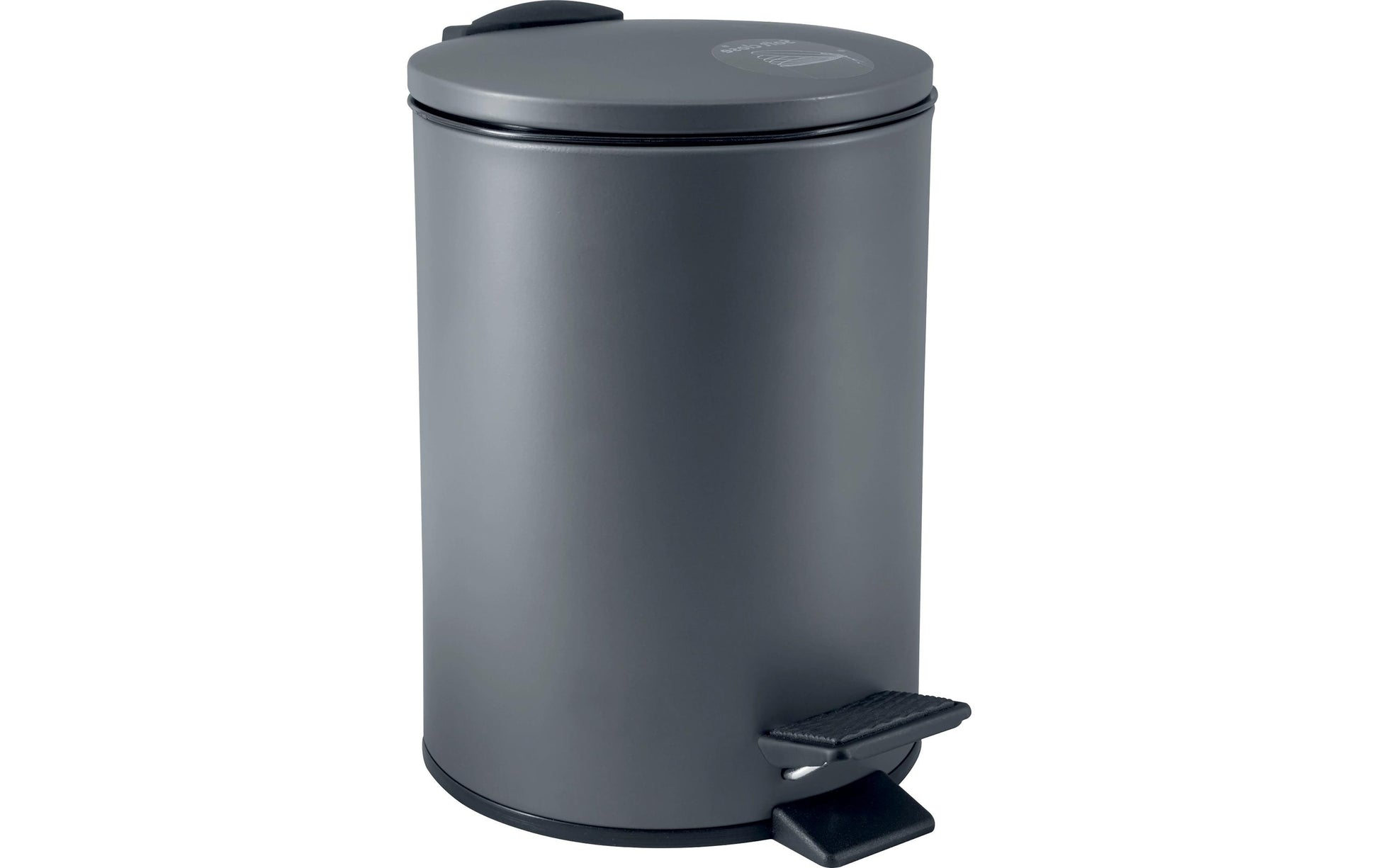 Spirella Treteimer Adelar – 3 l – Stahl, rund – dunkelgrau