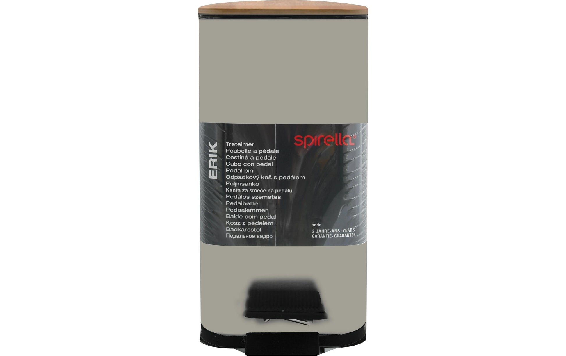 Spirella Papierkorb – 5 l – Stahl, Taupe – B × H × T 140 × 290 × 280 mm