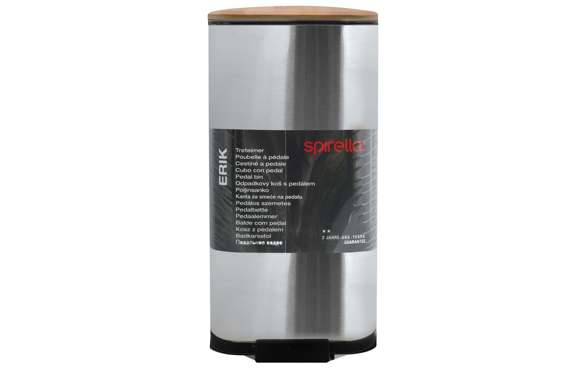 Spirella Papierkorb – 5 l – Stahl, Grau – B × H × T 140 × 290 × 280 mm