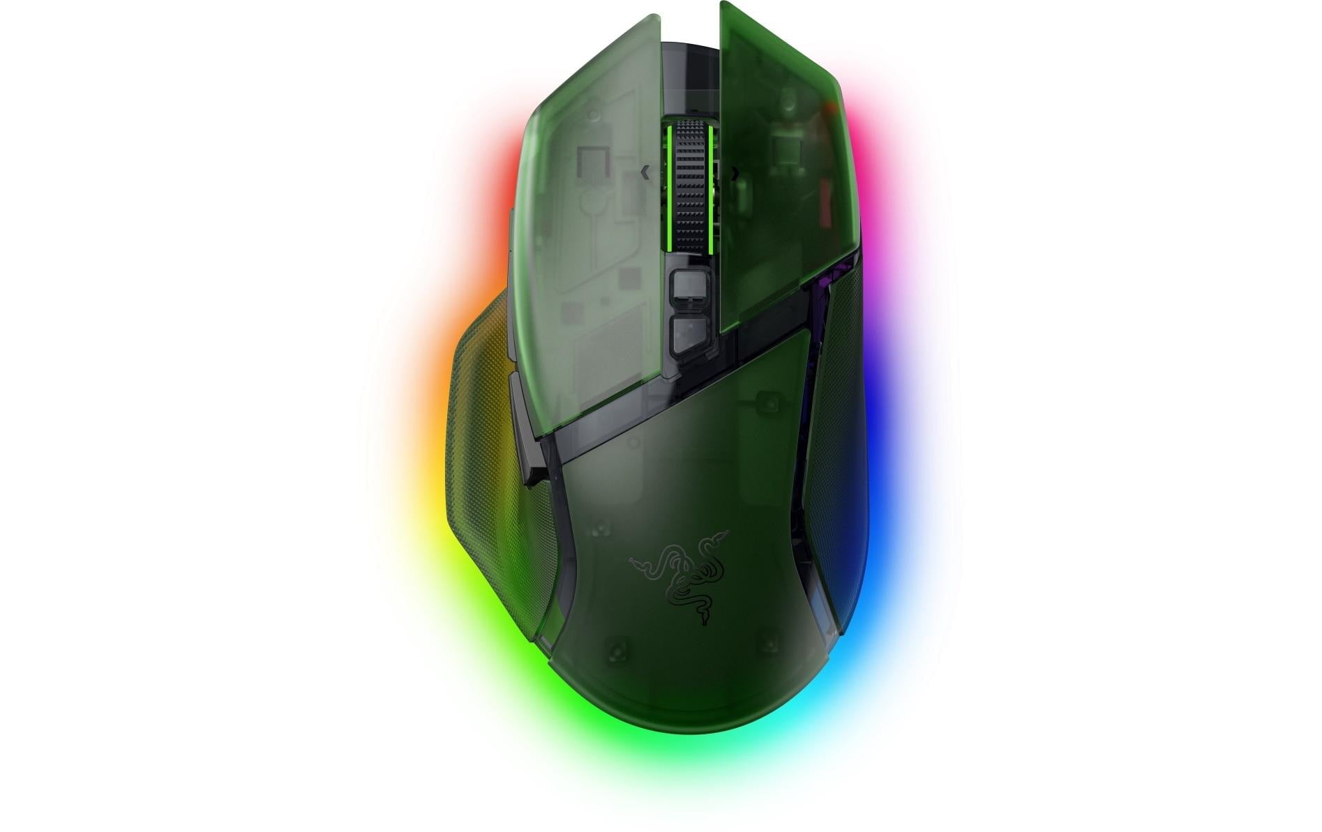 Razer Basilisk V3 Phantom Green Edition Gaming-Maus – kabellos, RGB-Beleuchtung, Ein-/Ausschalter, grün