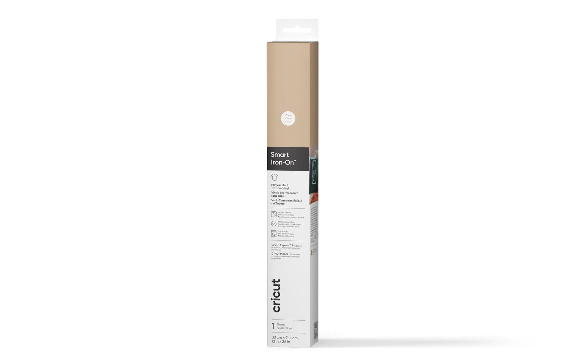 Cricut Aufbügelfolie (HTV), Smart, Gold, Matt, 33 × 91,4 cm, 1 Rolle