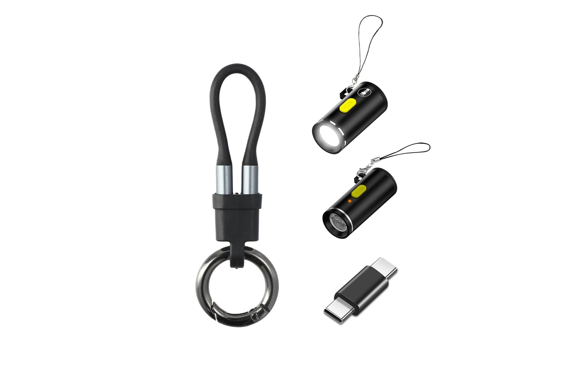 4smarts USB-C auf USB-C Kabel – USB4 80 Gbit/s – Spiralkabel – Schwarz – 4er-Set