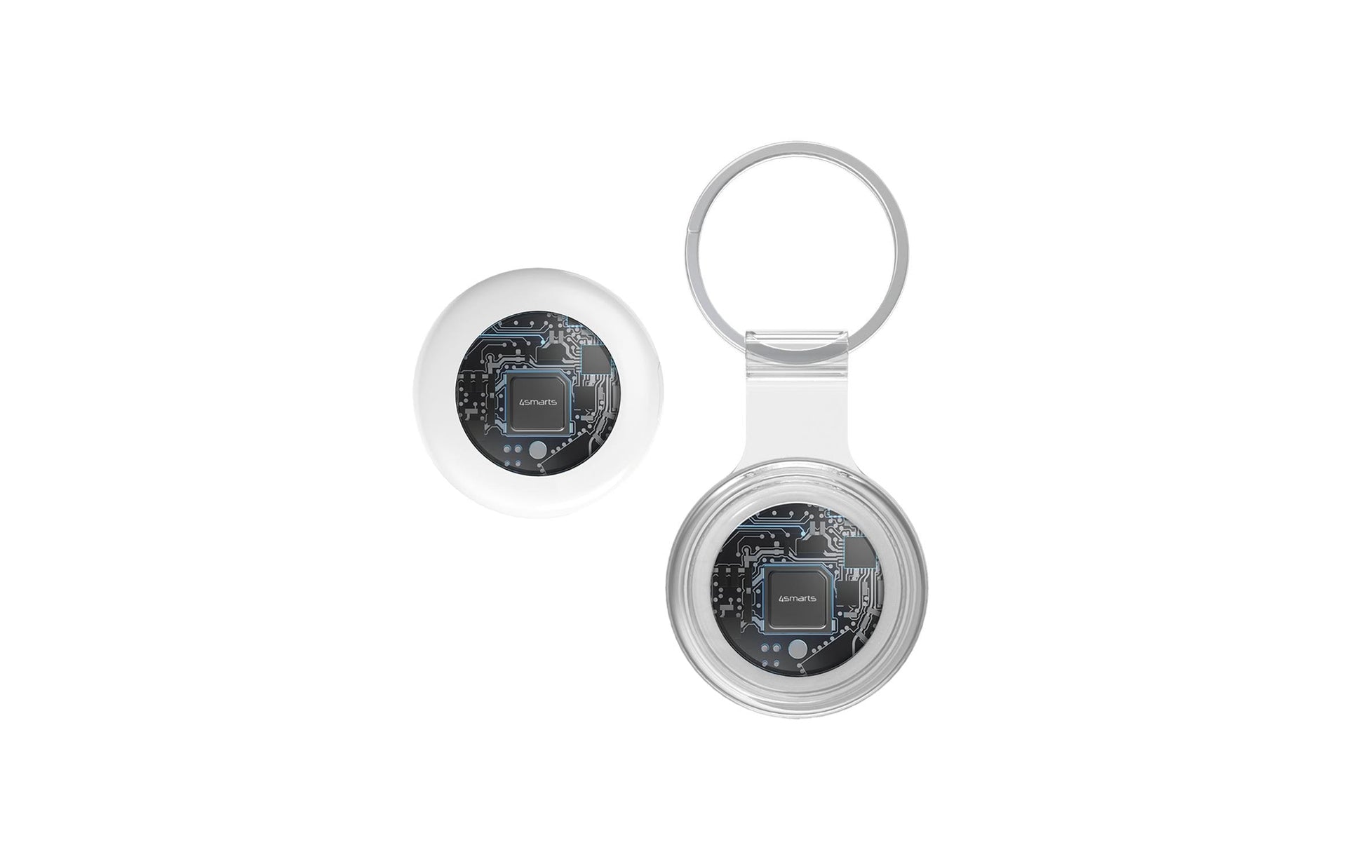 4smarts Bluetooth-Tracker Skytag – für Apple Find My-App, 95 × 105 × 15 mm, Weiss, 40 g
