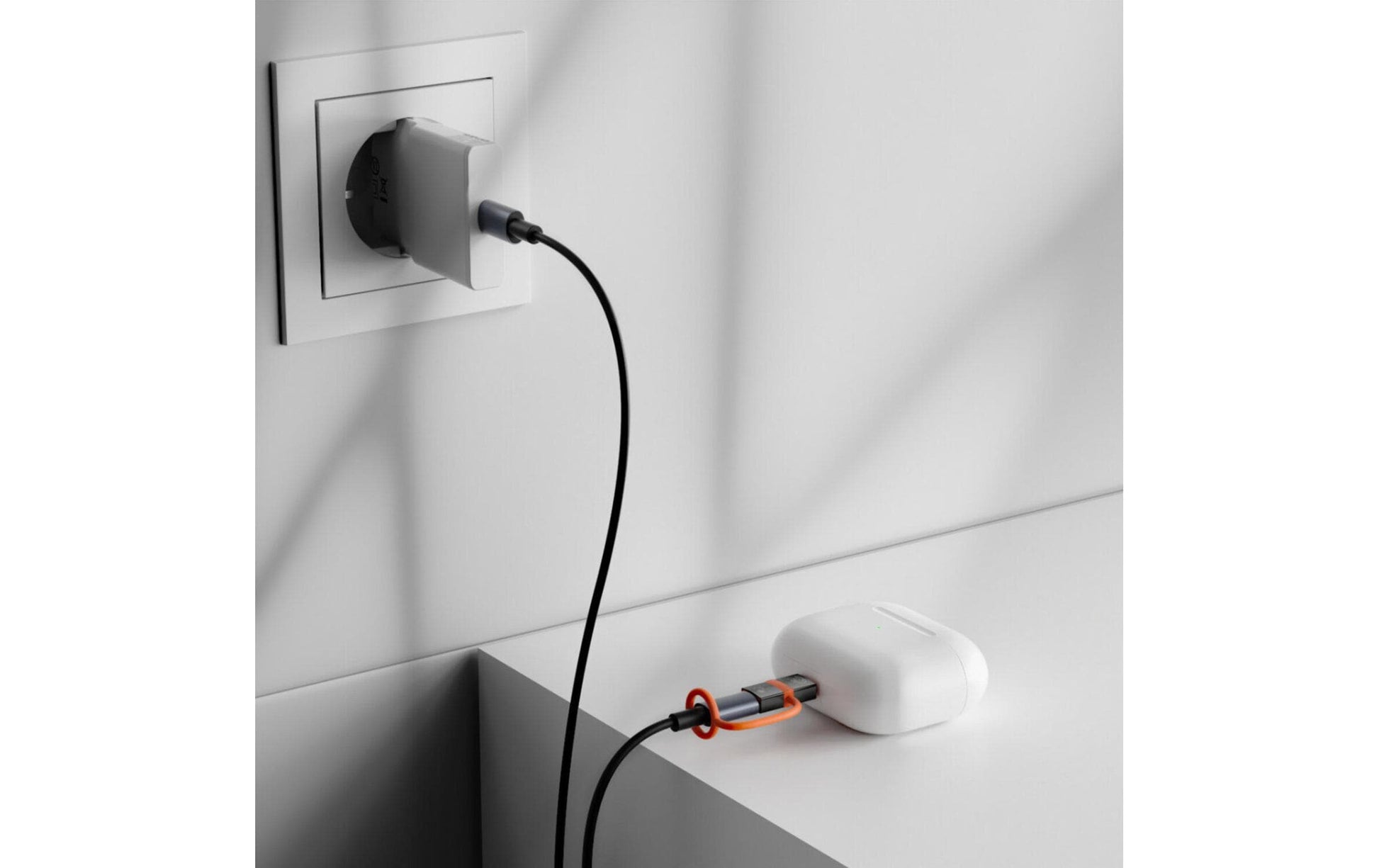 4smarts 541522 Adapter Lightning zu USB-C – 0,48 Gbit/s, Thunderbolt 3 kompatibel, 2er Set, Grau, Orange