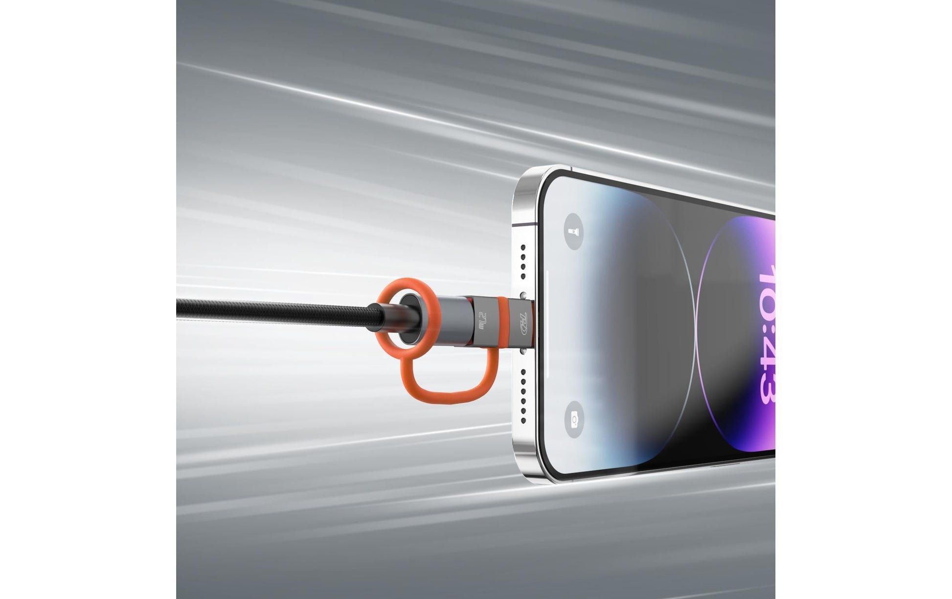 4smarts 541522 Adapter Lightning zu USB-C – 0,48 Gbit/s, Thunderbolt 3 kompatibel, 2er Set, Grau, Orange