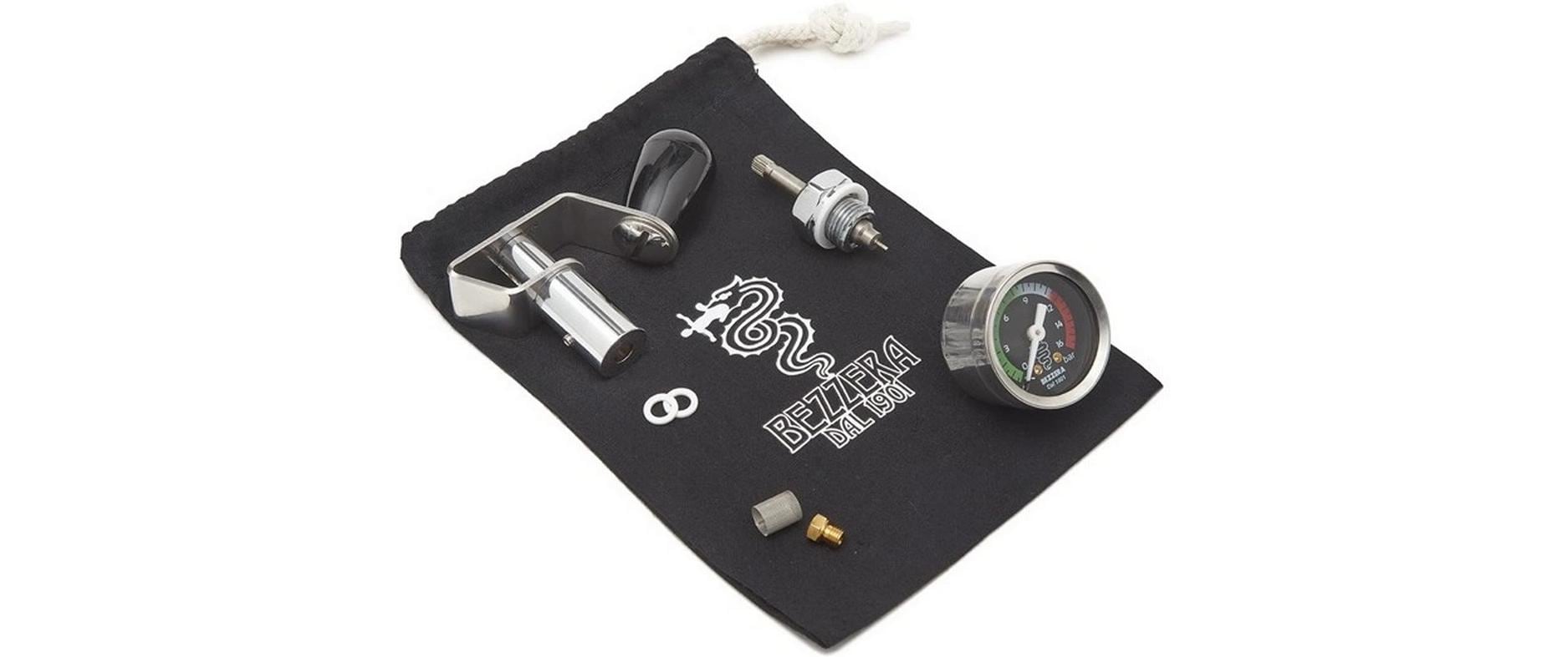 Bezzera Flowcontrol Kit – für Siebträgermaschinen, Edelstahl/Schwarz