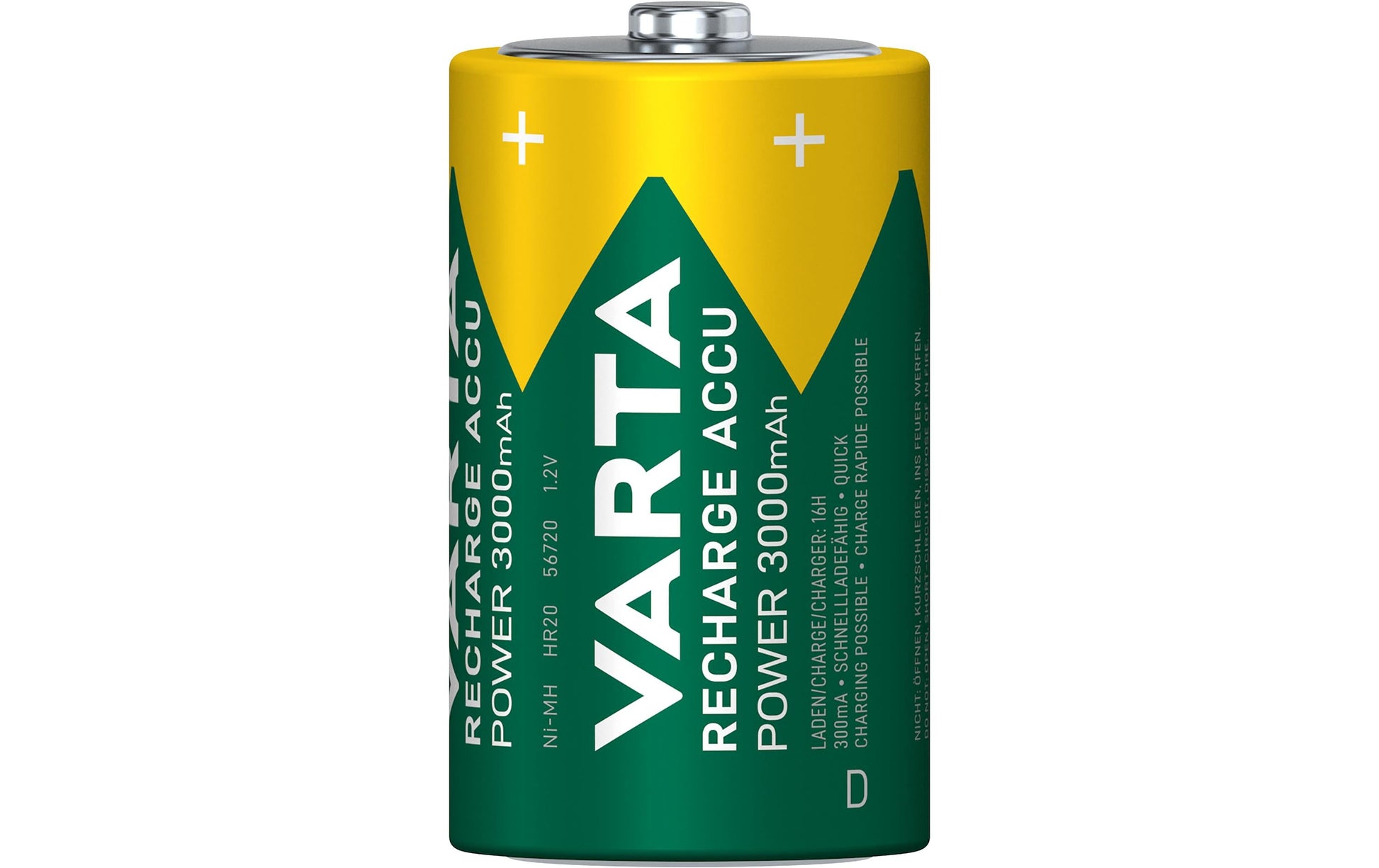 Varta D Akkus, NiMH, 3000 mAh, 1,2 V – 2 Stk.