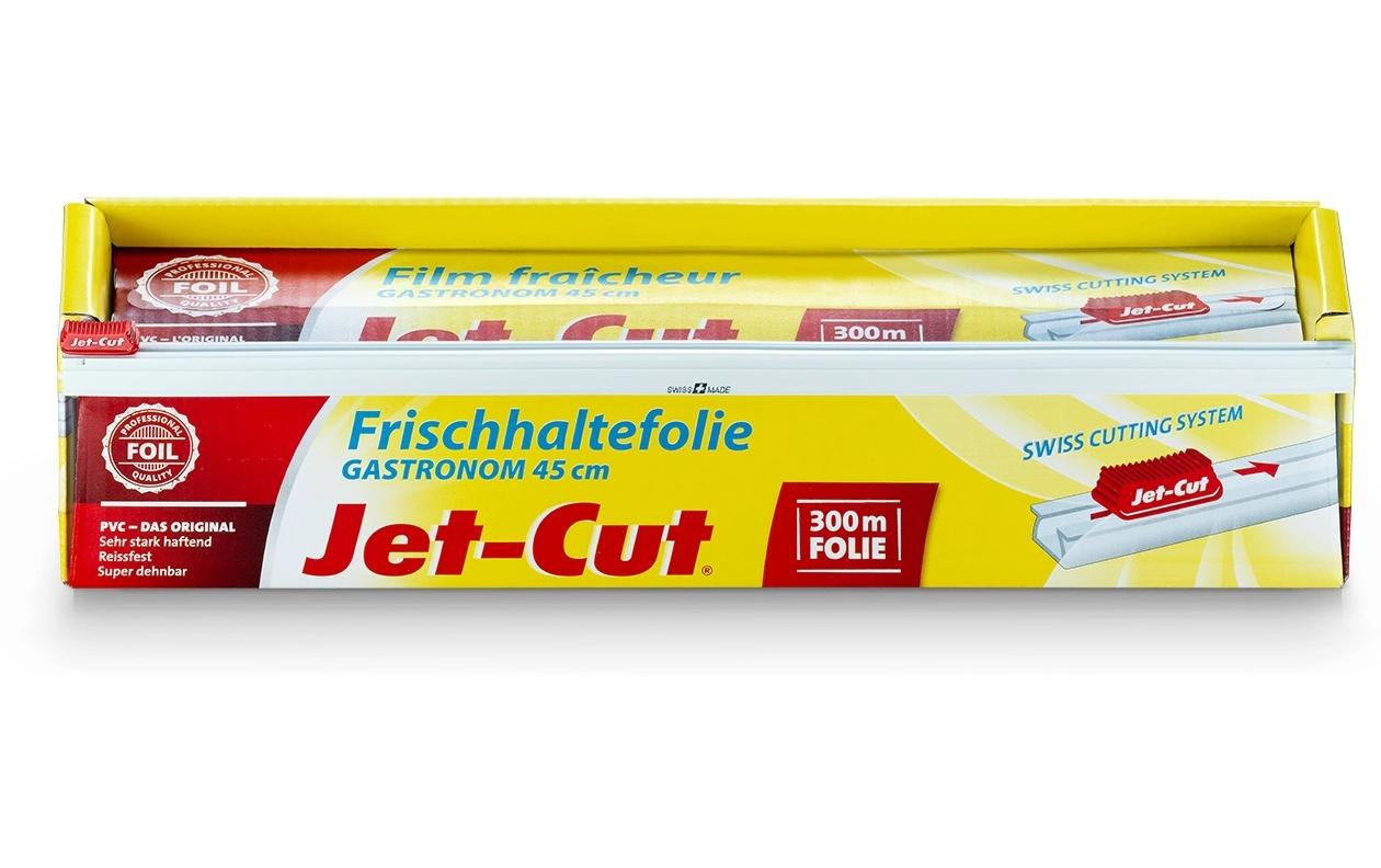 Jet-cut Frischhaltefolie 300 m × 45 cm, Polyvinylchlorid (PVC), Transparent, Mikrowellenfest