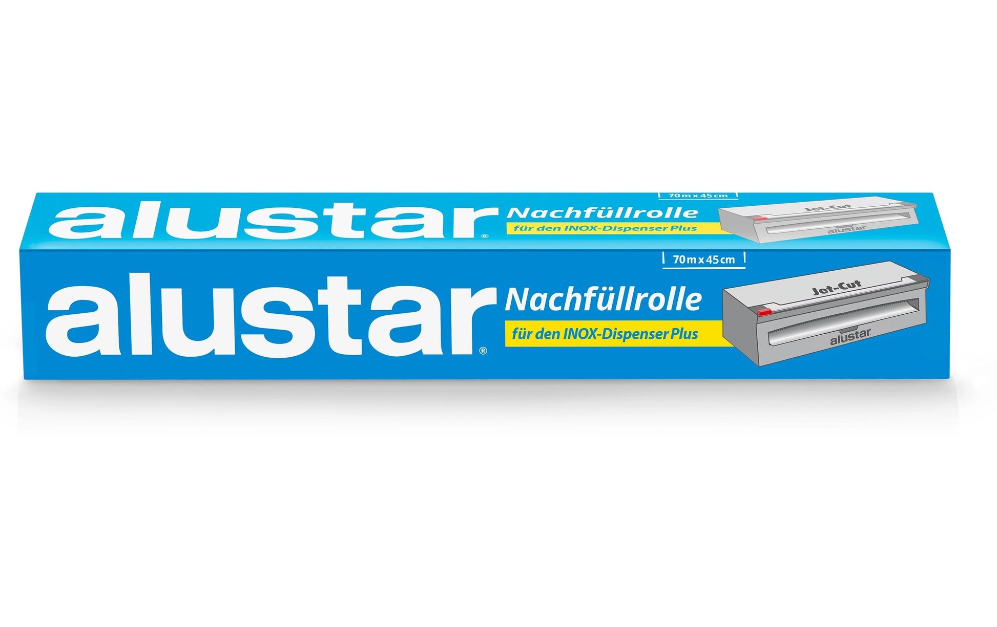 Alustar Nachfüllrolle 70 m × 45 cm, Aluminium, für Edelstahldispenser