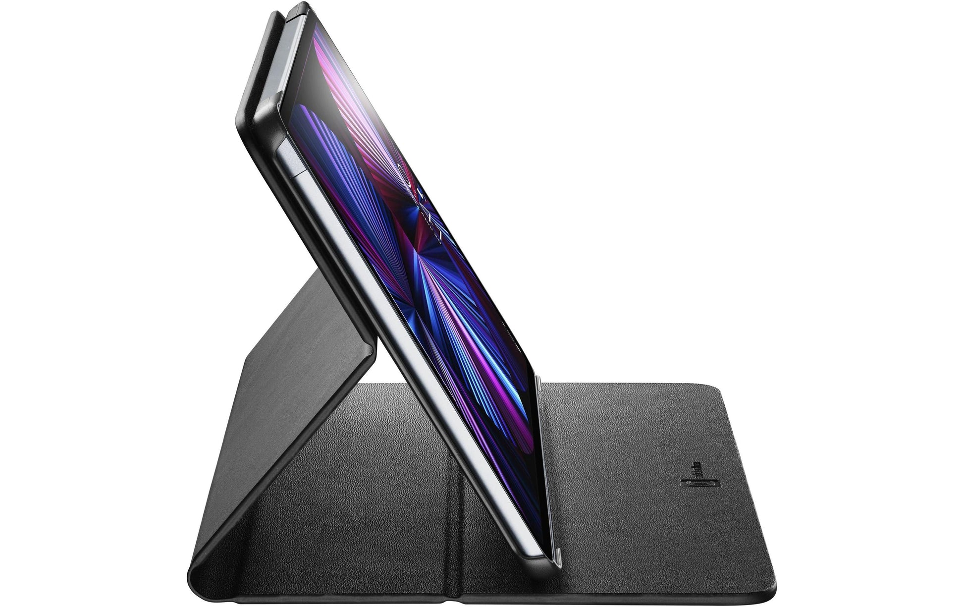 Cellularline Notebook-Schutzhülle – für iPad Pro 12,9" (2021/2022), Stossschutz, Kunstleder, Schwarz