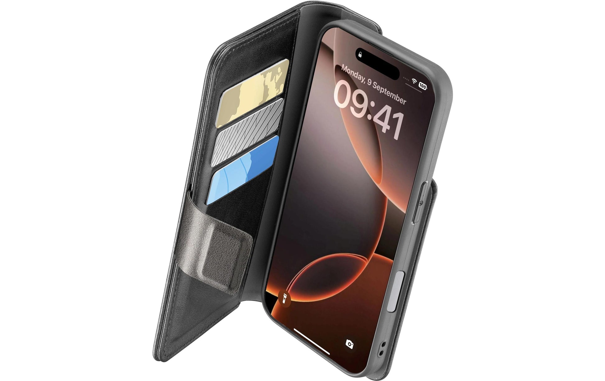 Cellularline Book Agenda 2 Wallethülle – für Apple iPhone 16 Pro