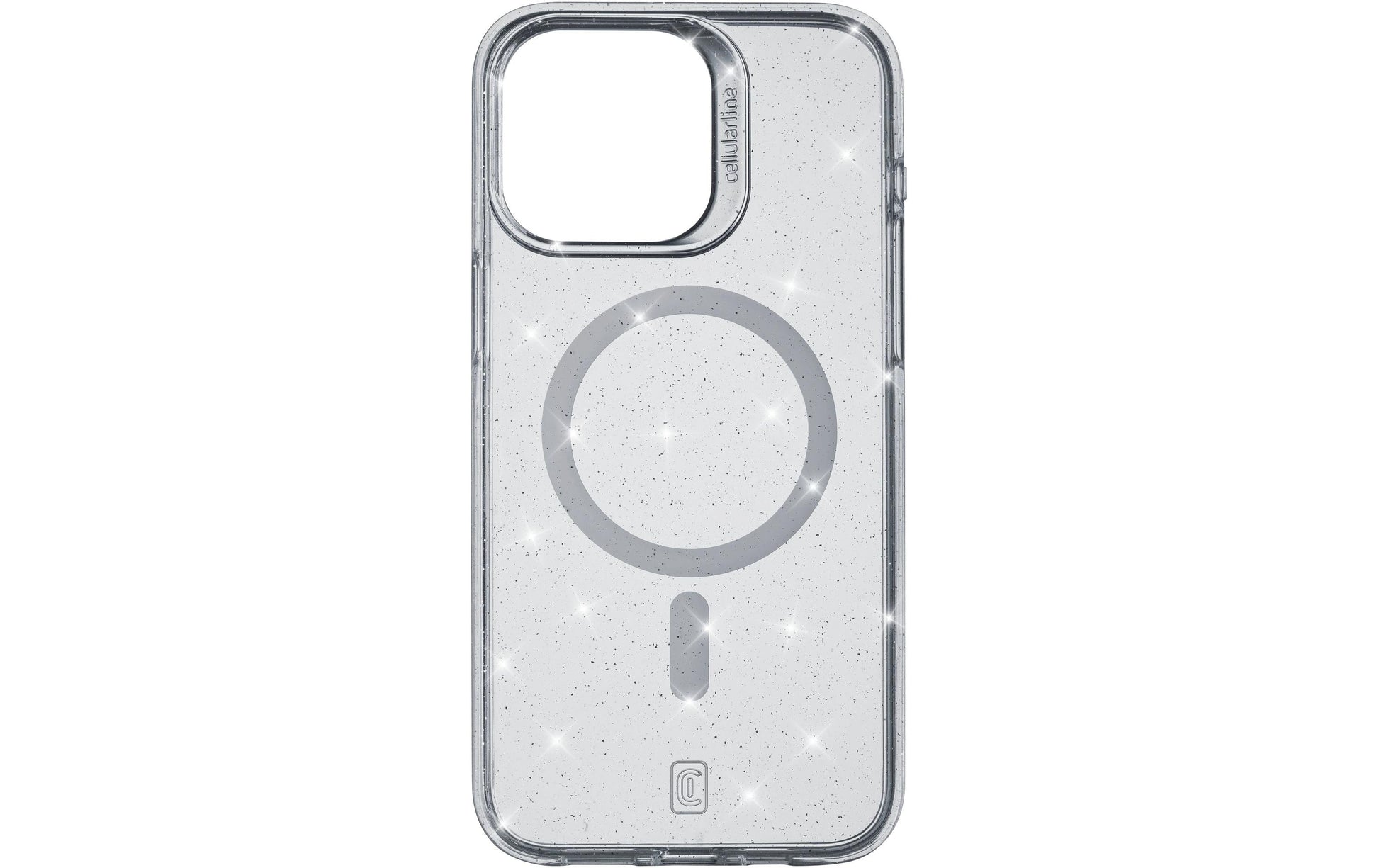 Cellularline Backcover Sparkle – für Apple iPhone 15 Pro – transparent – TPU/PC – MagSafe-kompatibel