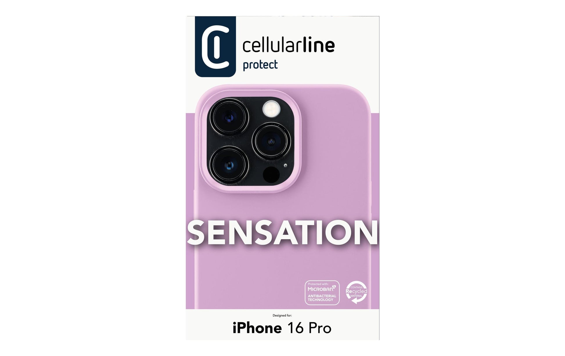 Cellularline Backcover – für Apple iPhone 16 Pro – rosa