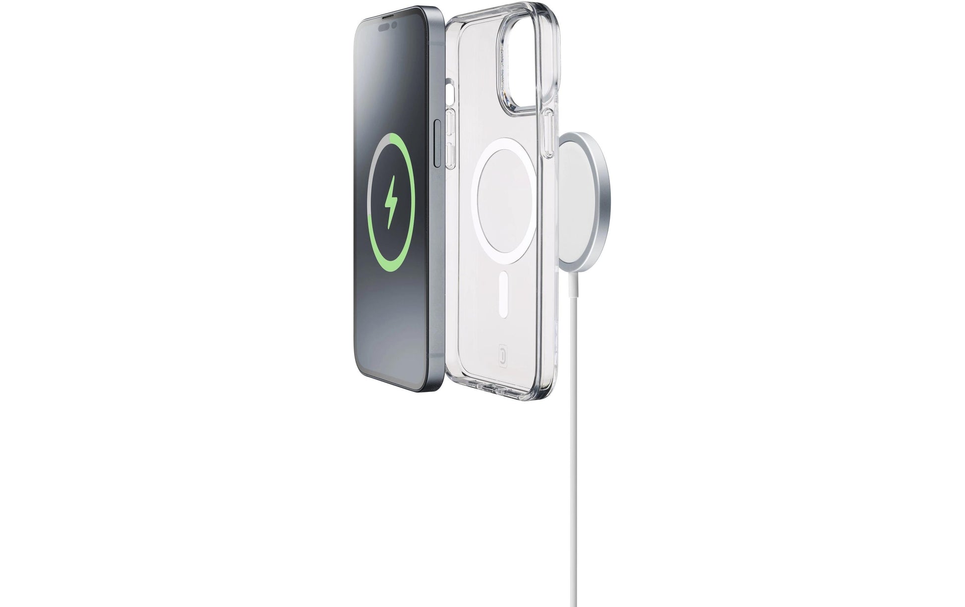 Cellularline Gloss Mag Backcover – für Apple iPhone 15 Pro, Kunststoff, Transparent
