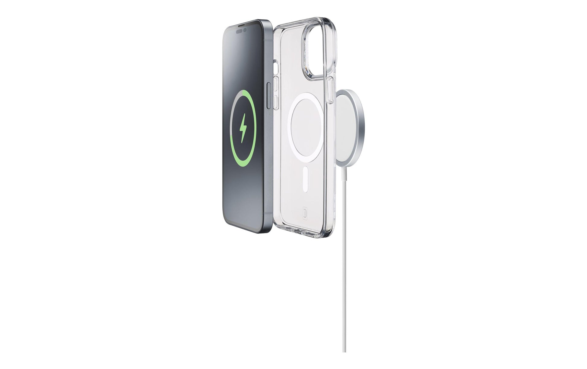Cellularline Gloss Mag Backcover – für Apple iPhone 15, MagSafe, Kunststoff, Transparent