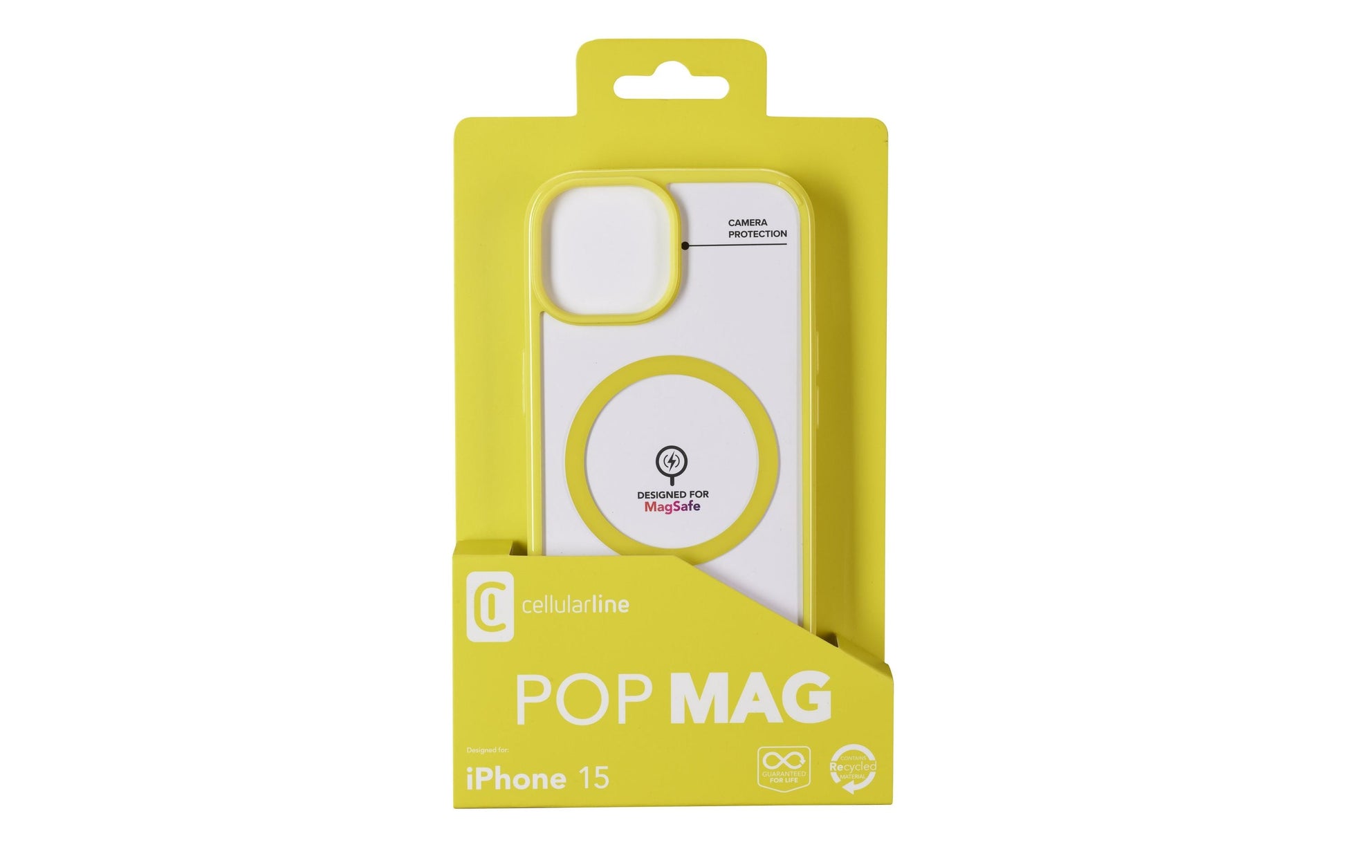 Cellularline Backcover Gloss – für Apple iPhone 15 – grün – MagSafe-kompatibel