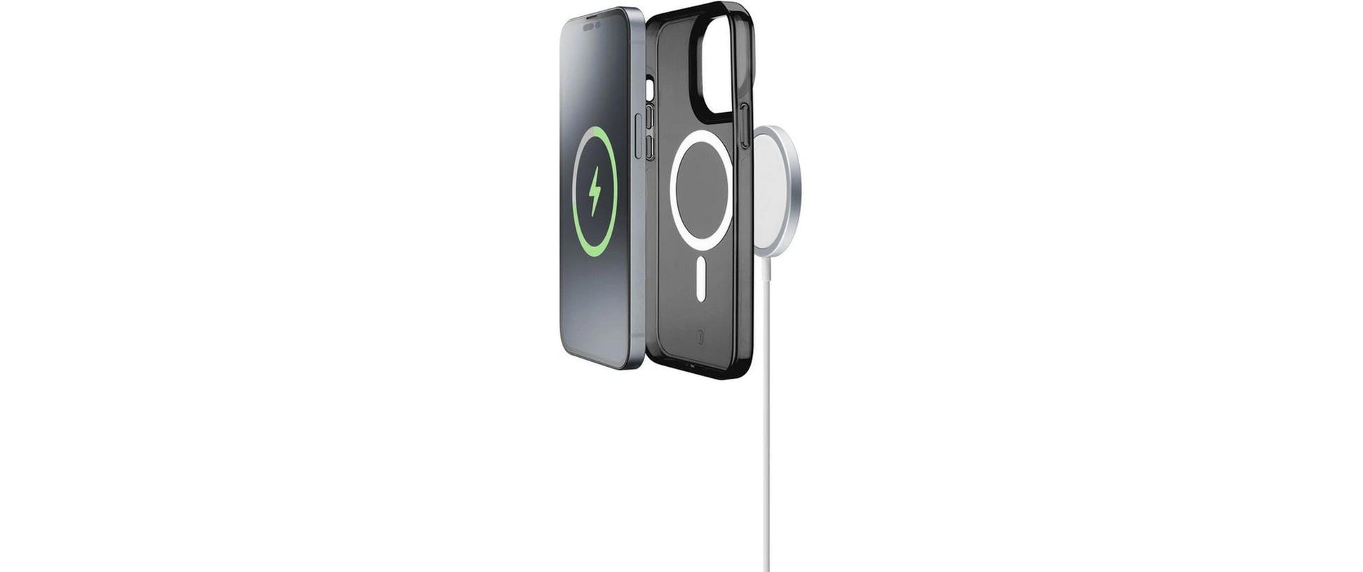 Cellularline Gloss Backcover – für Apple iPhone 15 Plus, MagSafe, Kunststoff, Schwarz