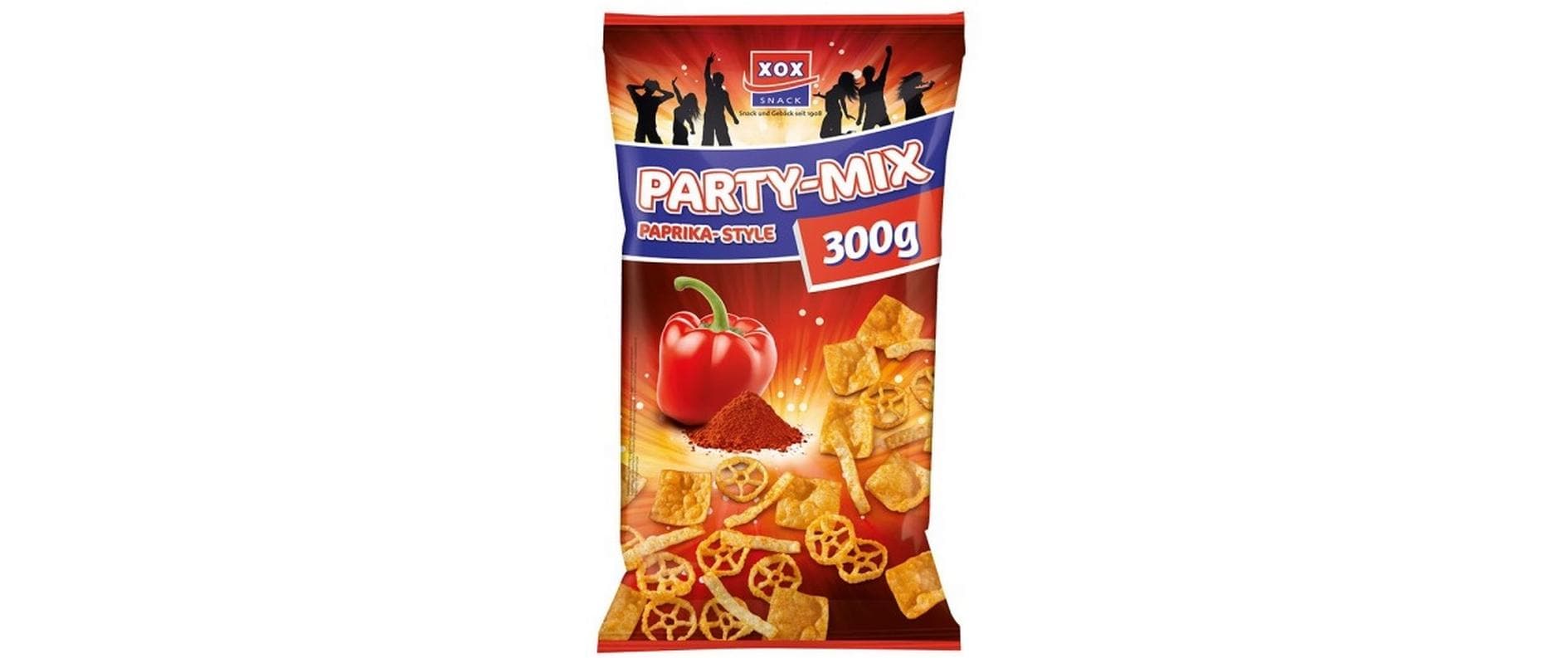 Xox snack Partymix Cracker – Paprika, vegan – 300 g
