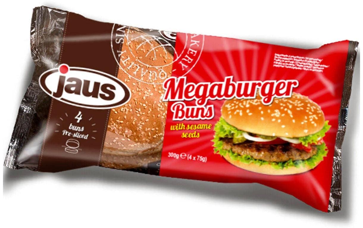 Jaus Burger Buns vorgeschnitten, mit Sesam – 300 g