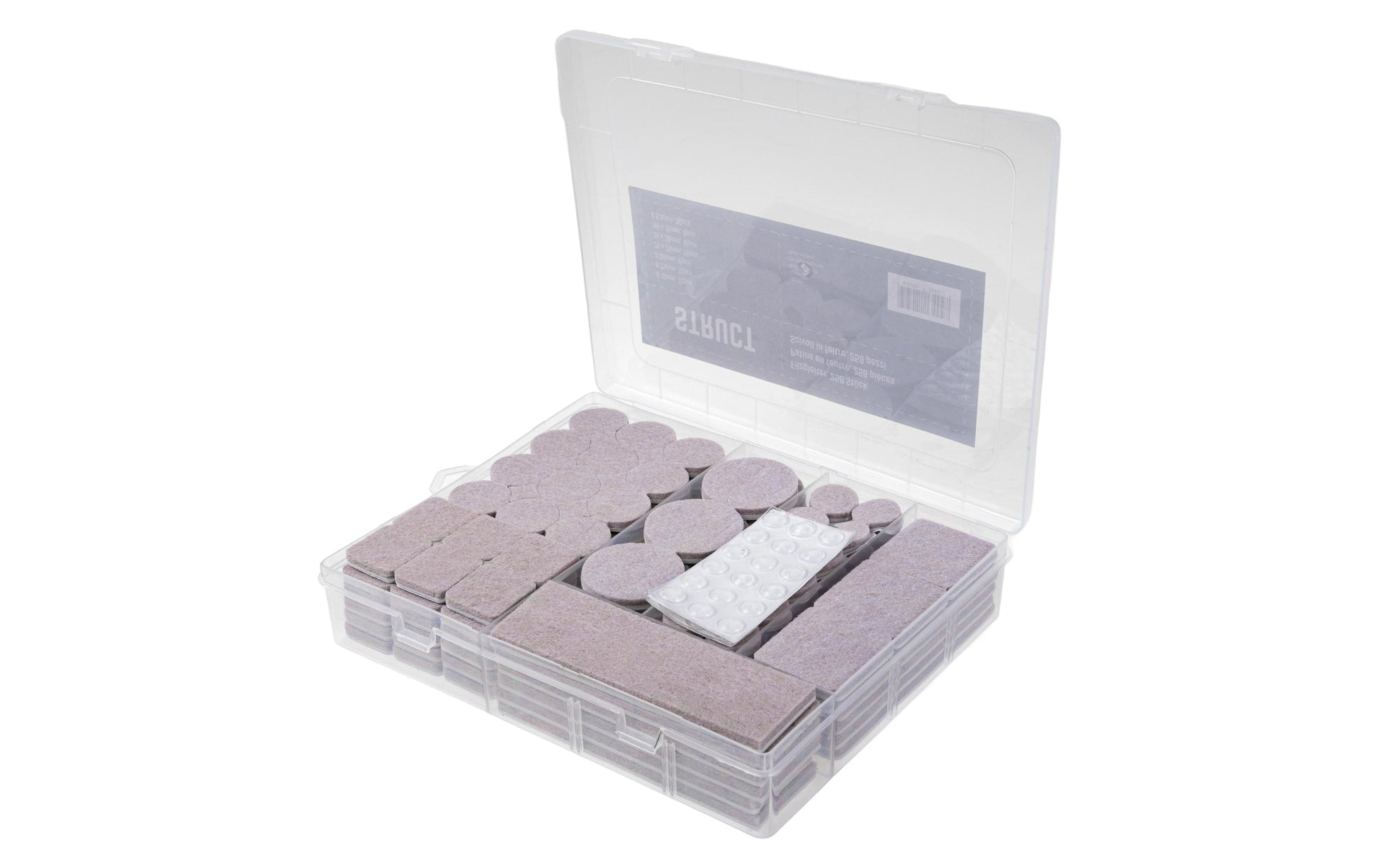 Struct Filzgleiter, beige, Filz/PVC, selbstklebend, 258 Stk.