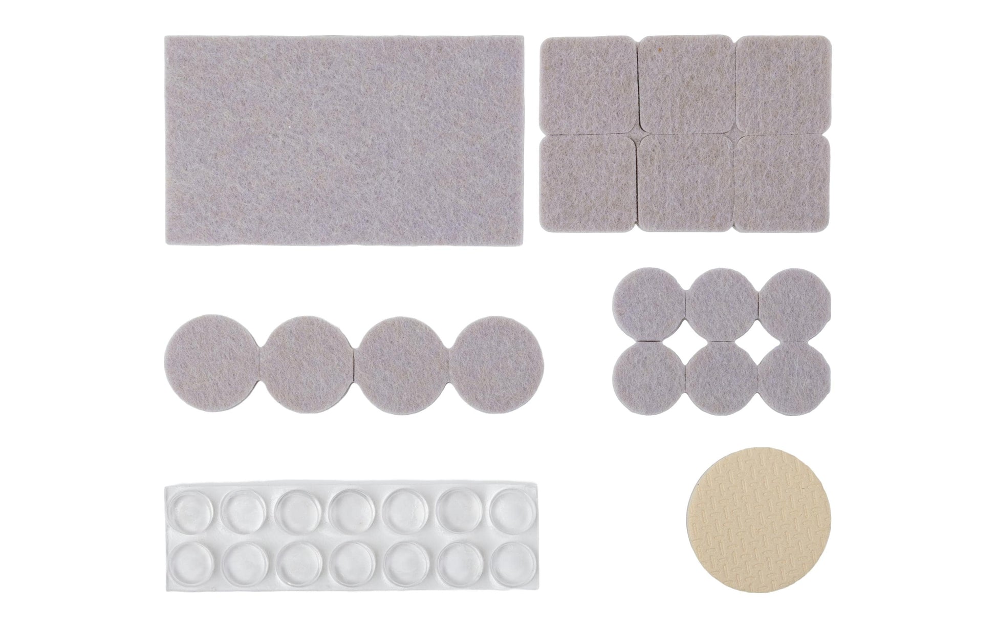 Struct Filzgleiter Sortiment 162 Stück – Filz, selbstklebend – schwarz – 25 mm × L 25'000 mm