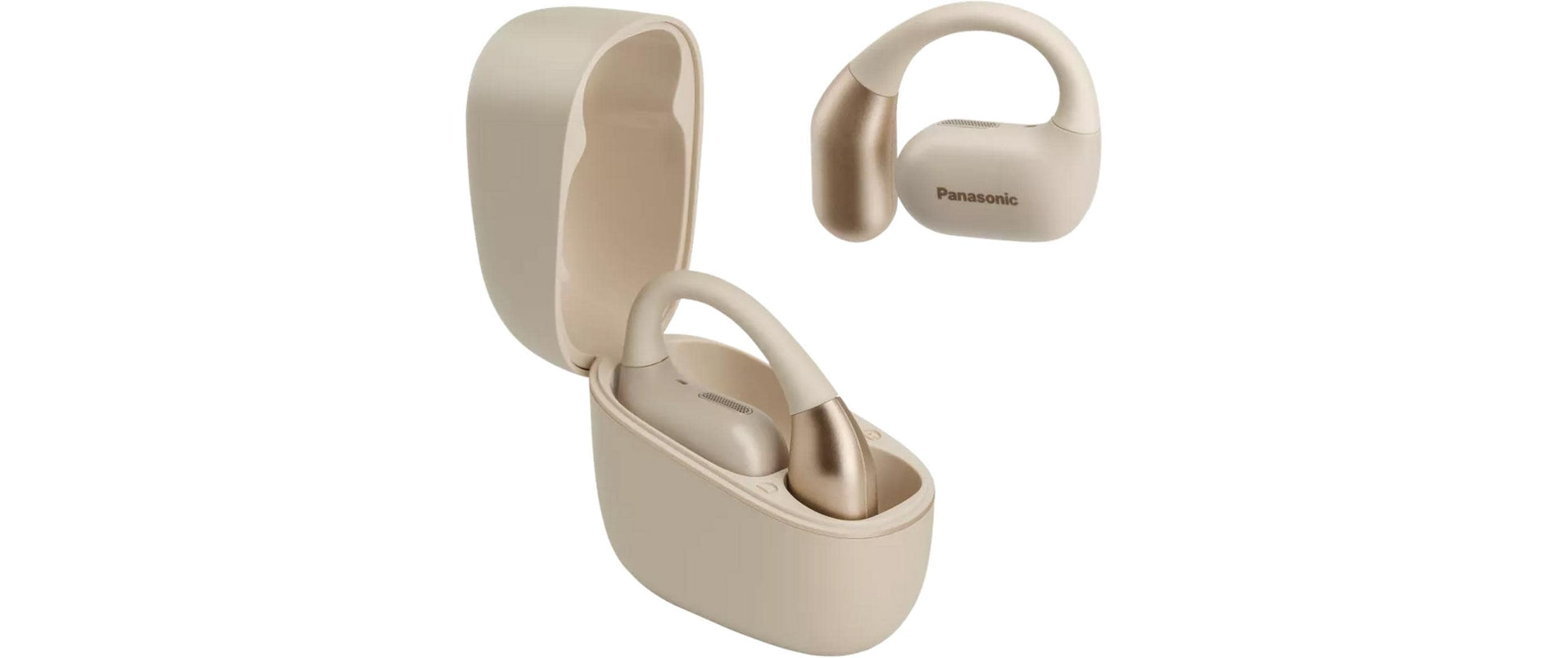 Panasonic RB-F10 – Duo Headset, Ohrbügel, Bluetooth – beige – bis 25 h