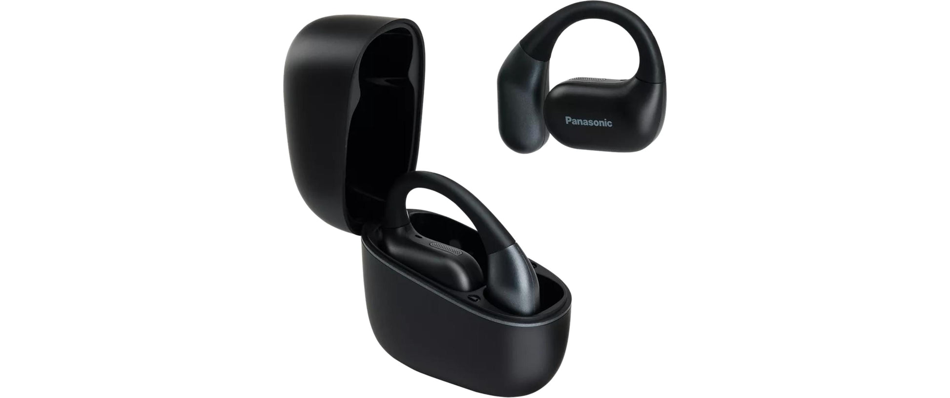 Panasonic RB-F10 – Headset, Ohrbügel – Bluetooth 5.4, USB-C-Ladeanschluss, Anrufmanagement – Schwarz – bis 25