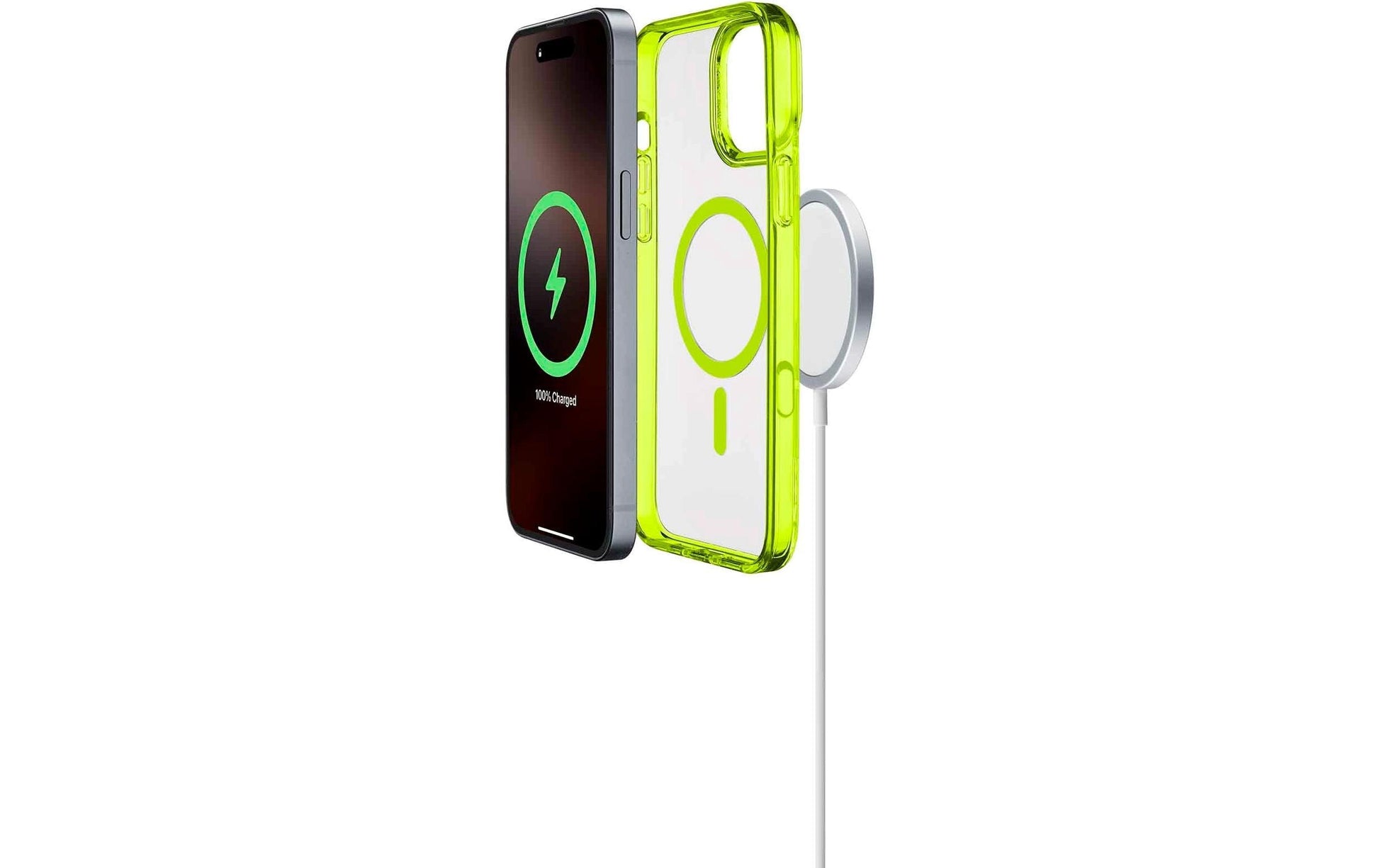 Cellularline Iconic Backcover – für Apple iPhone 16 Pro, MagSafe, Kunststoff, Limette