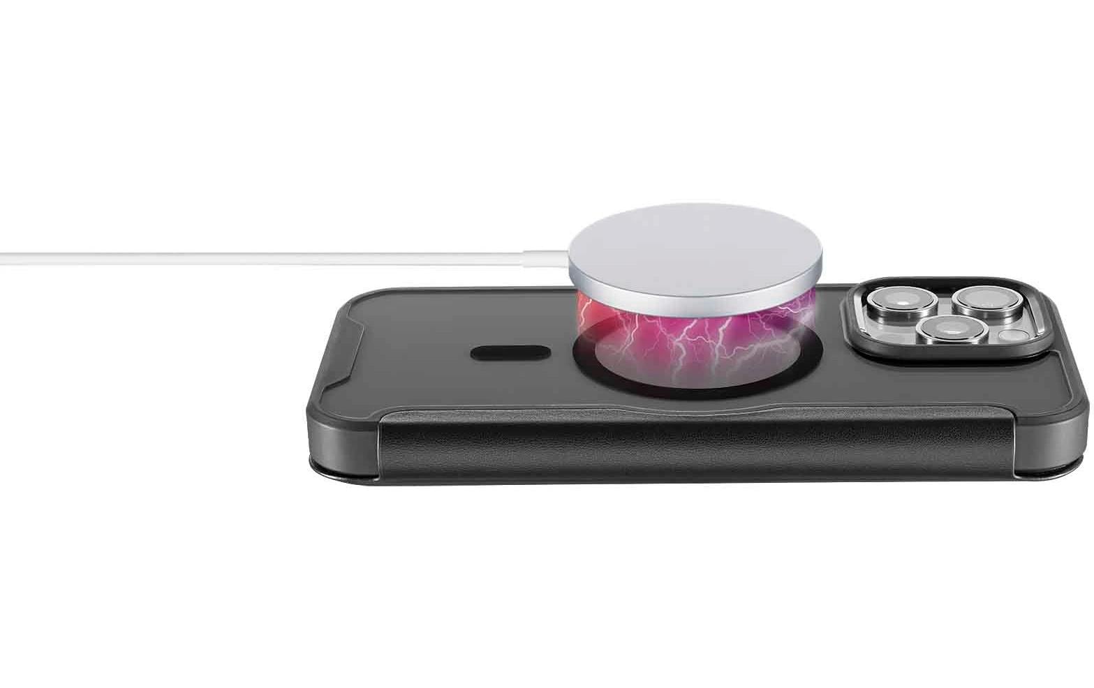 Cellularline Booklet-Hülle – für Apple iPhone 16 Pro Max – schwarz – MagSafe-kompatibel