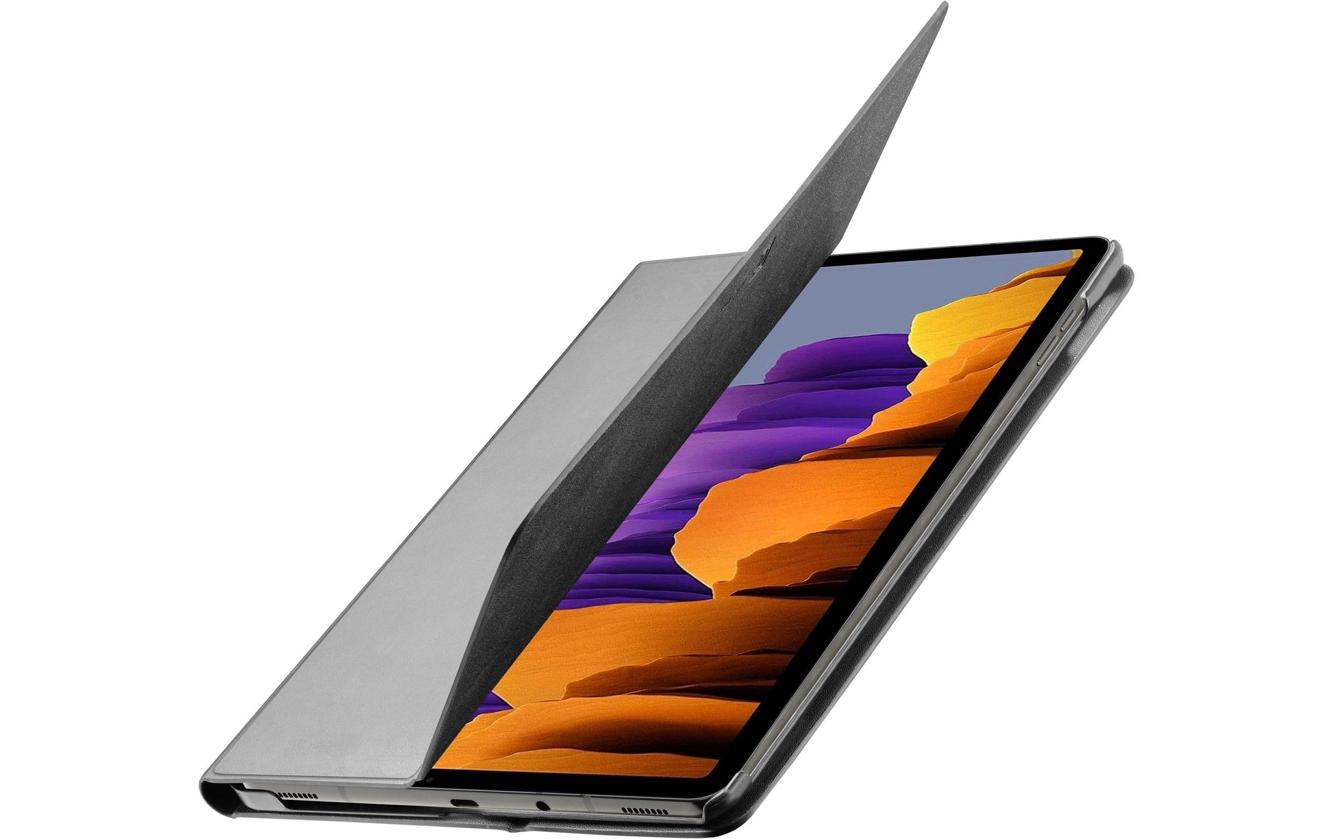 Cellularline Folio Case Tab Tablet- & Notebook-Tasche – für Galaxy Tab S9 FE+ (12,4"), Kunstleder, Schwarz