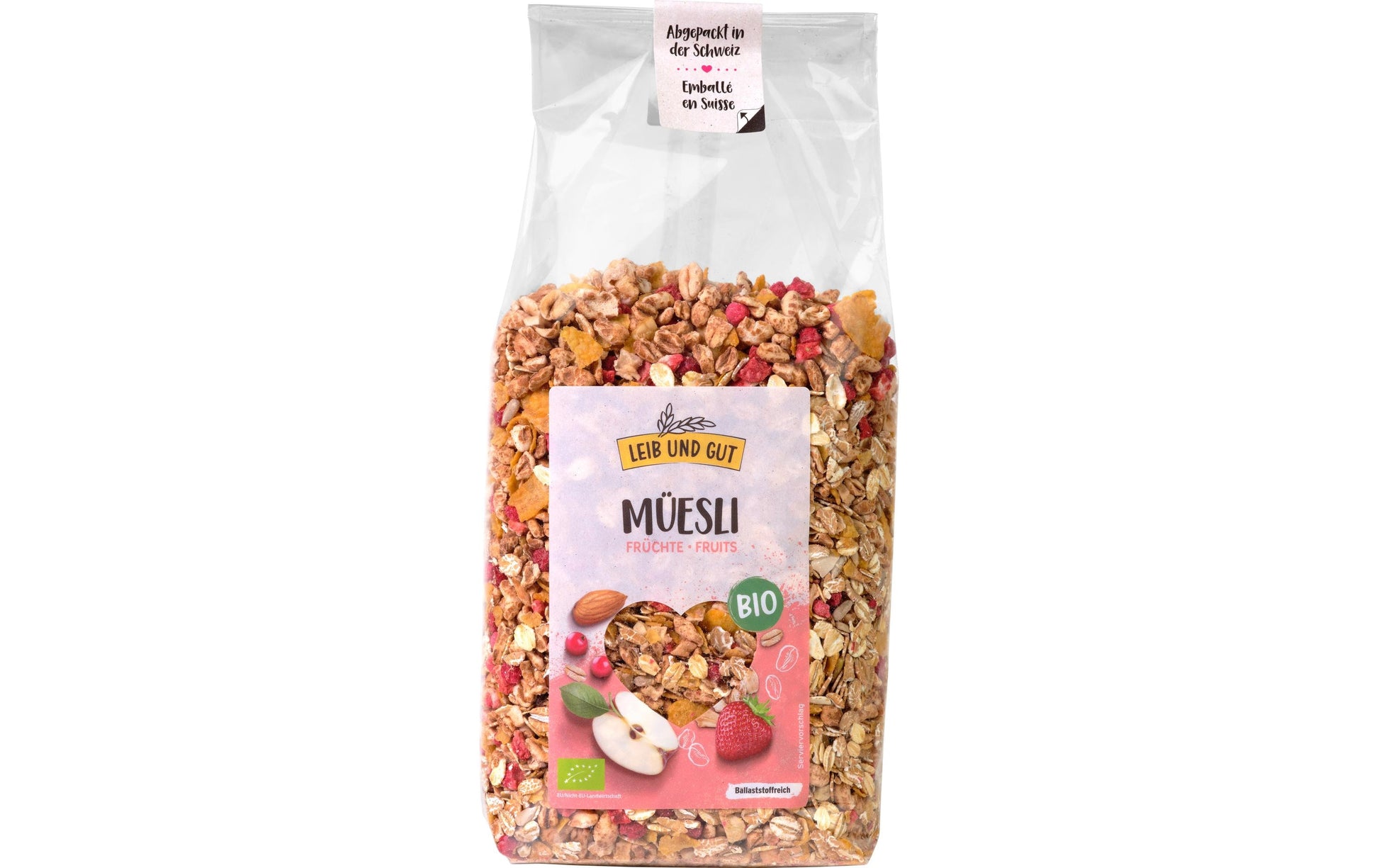 Leib und Gut Früchte Müesli – Bio, Vegan – 500 g