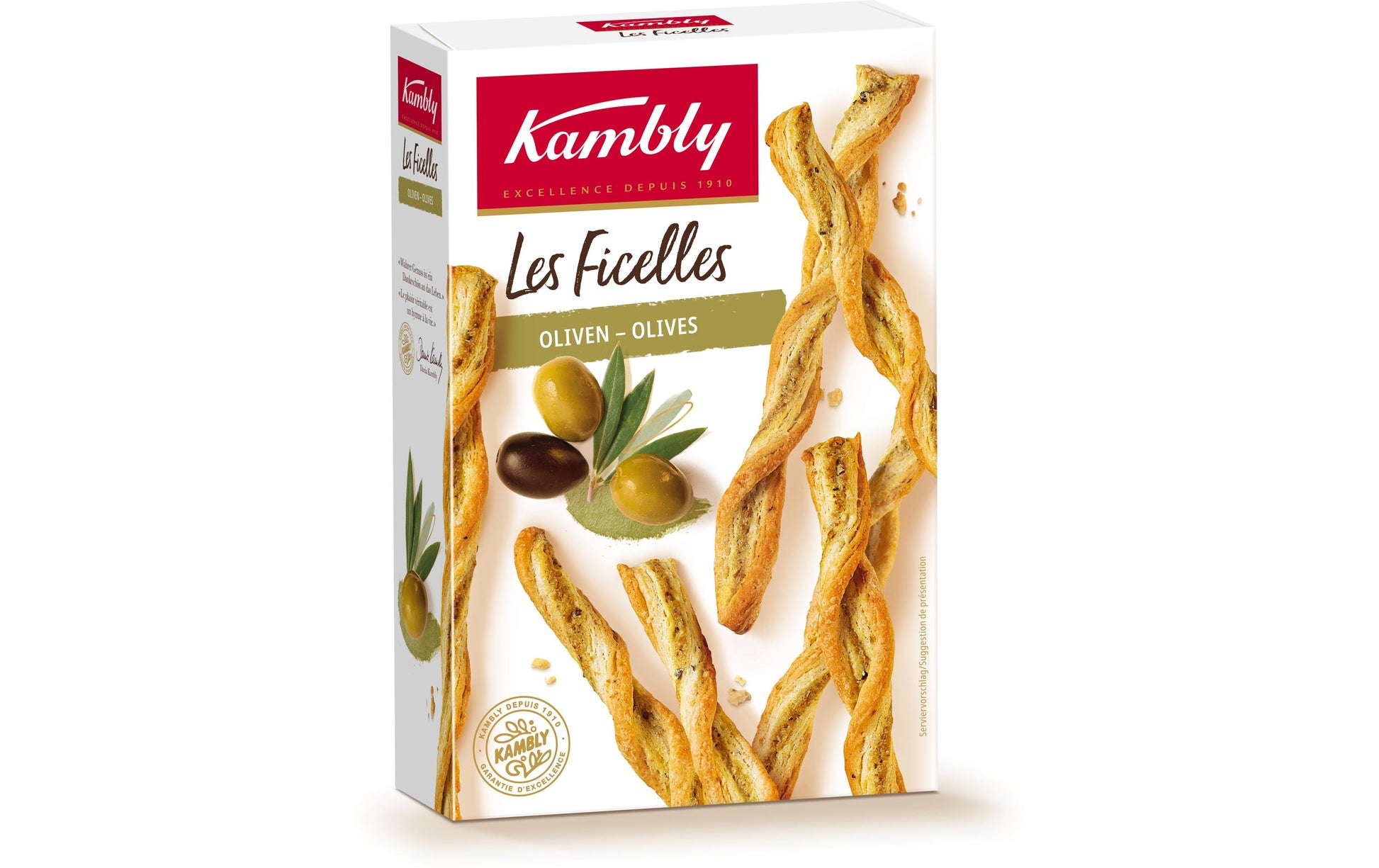 Kambly Les Ficelles Cracker – Olive – 100 g