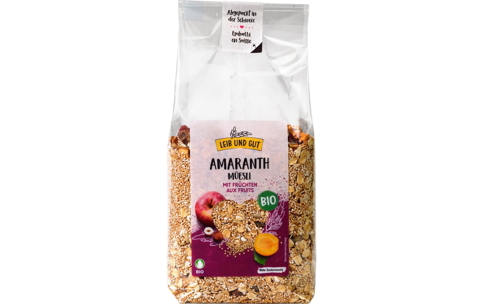 Leib und Gut Müesli Amaranth Früchte – Bio, Vollkorn – 500 g