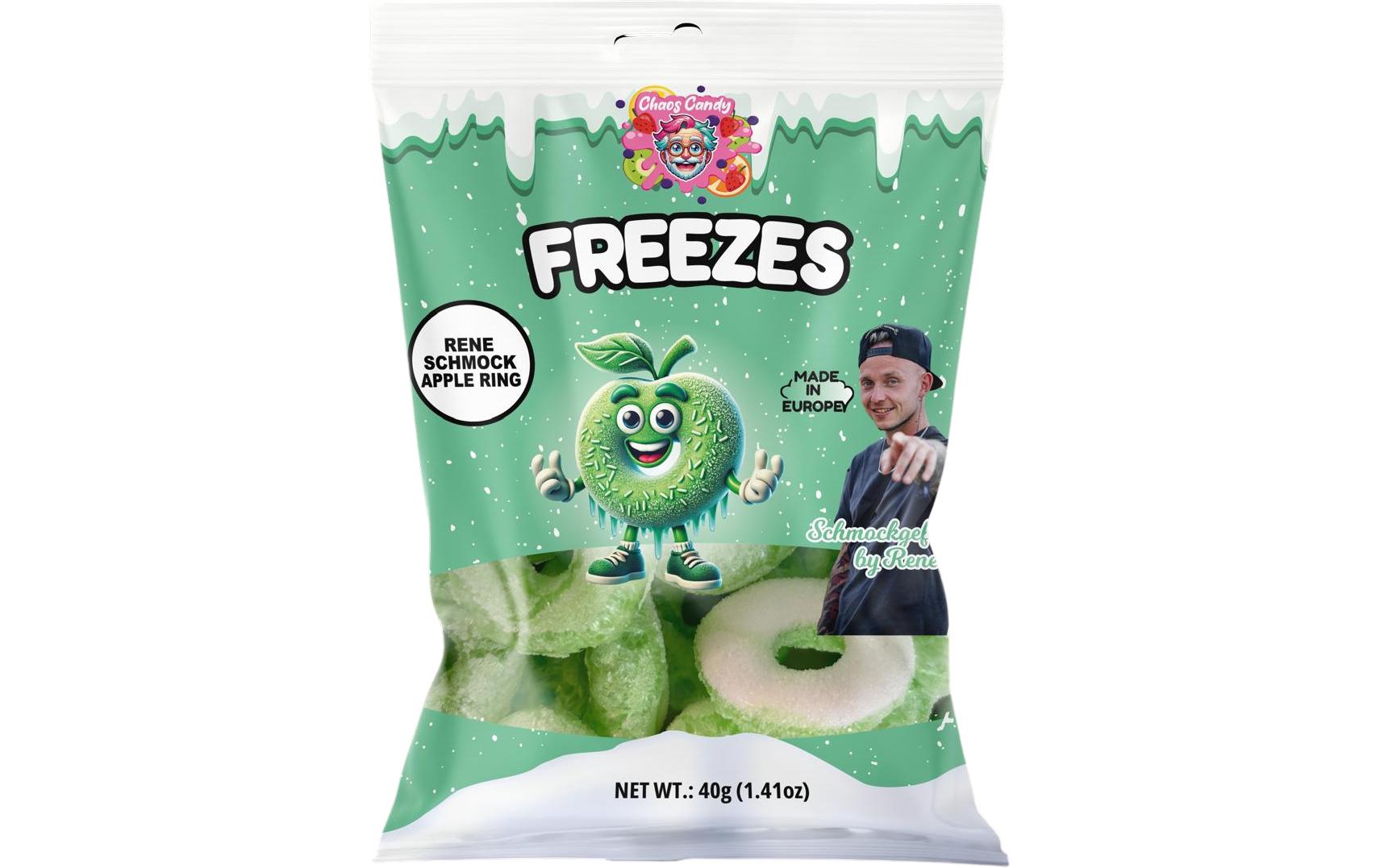Freezes Gummibonbons – Saure Apfelringe – 40 g