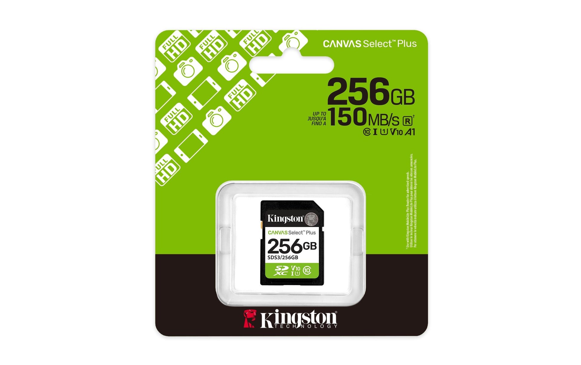 Kingston Technology Kingston Canvas Select Plus Gen 3 Speichergerät – 256 GB, UHS-I, 150 MB/s