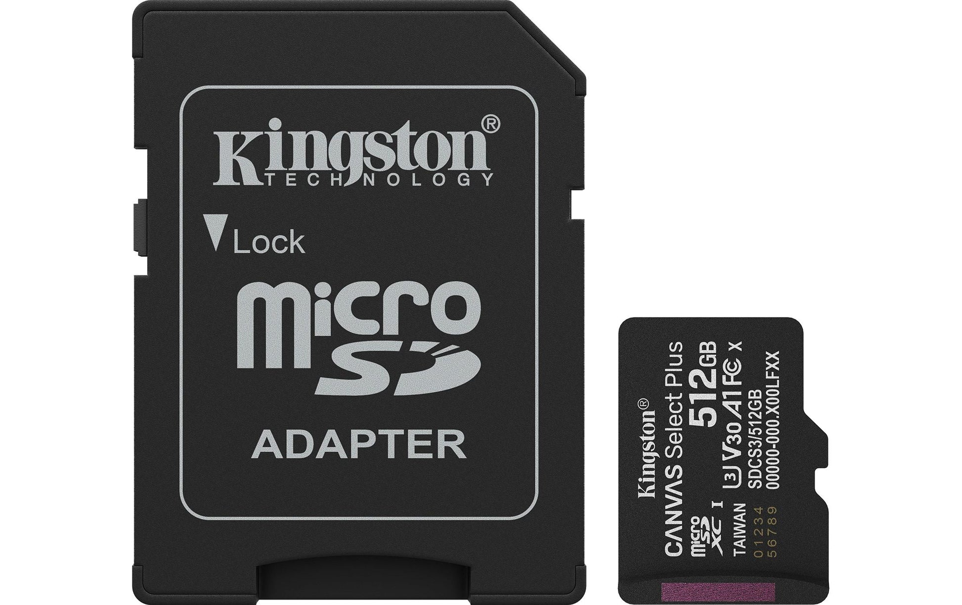Kingston Technology Kingston Canvas Select Plus Gen3 Speichergerät – 512 GB, microSDXC, A1, 150 MB/s, inkl. Adapter