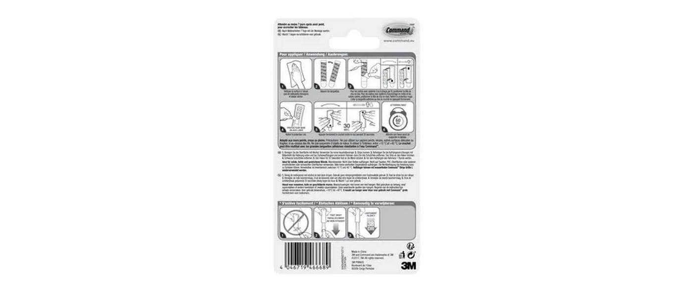 3M Command Haken – Kunststoff – Silber – Selbstklebend, Wasserfest – 2 kg – 2 Stück