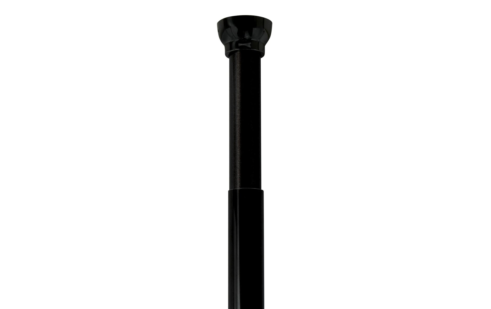 Spirella Kreta Duschstange – Klebemontage – 75–125 cm Breite – Schwarz matt – Aluminium