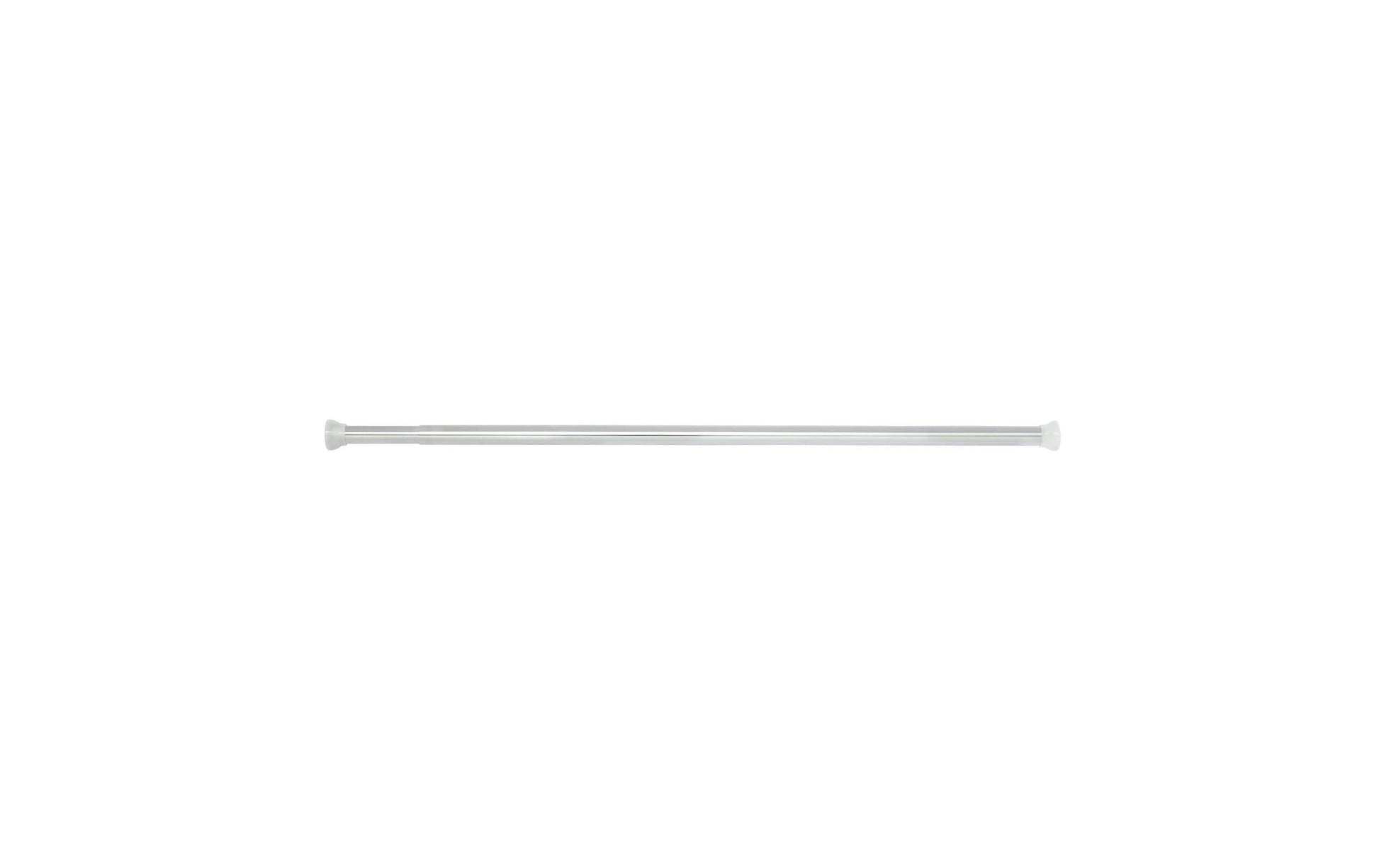 Spirella Duschvorhangstange Kreta – 75-125 cm, Aluminium glänzend, ohne Bohren, Silber