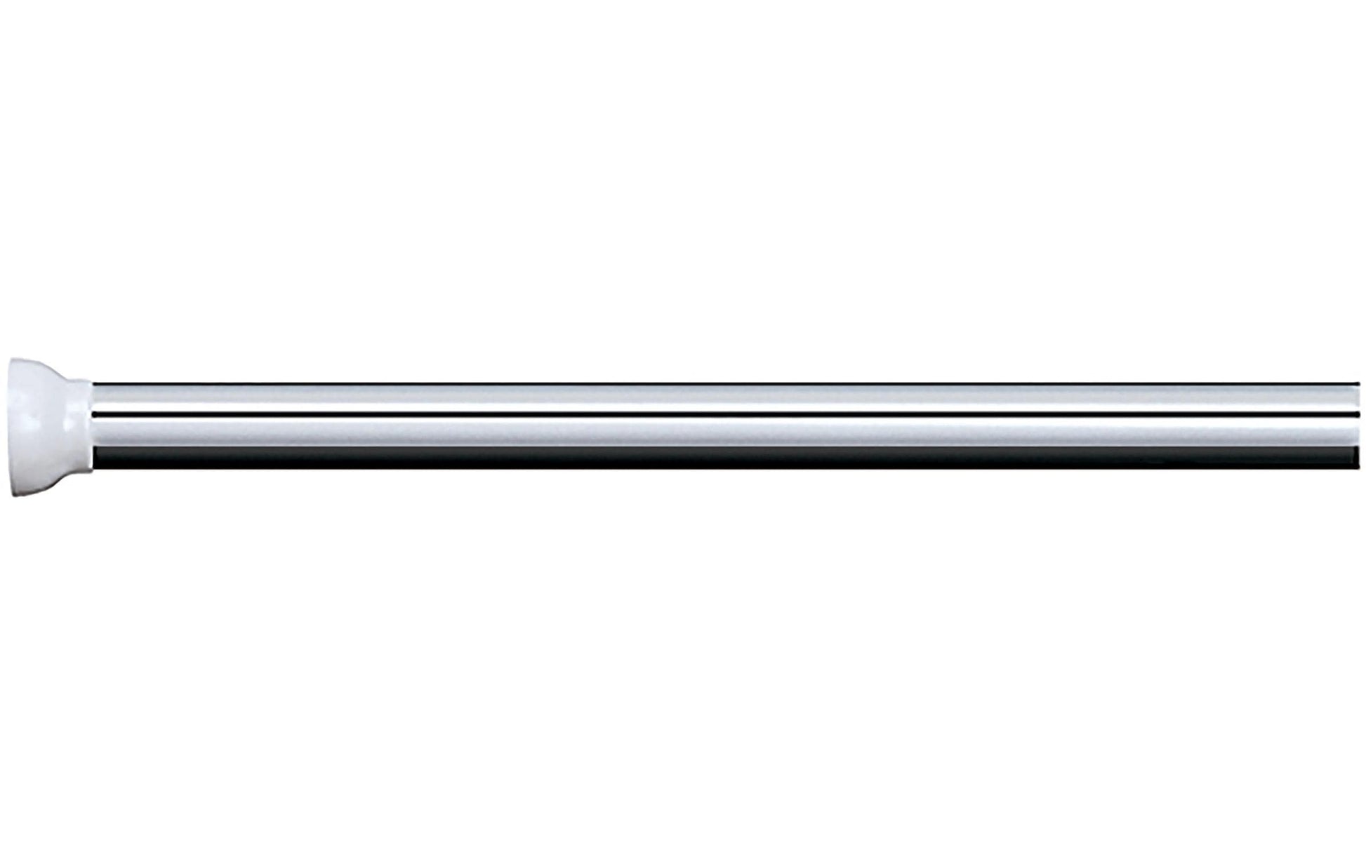 Spirella Duschvorhangstange Kreta – 75-125 cm, Aluminium glänzend, ohne Bohren, Silber
