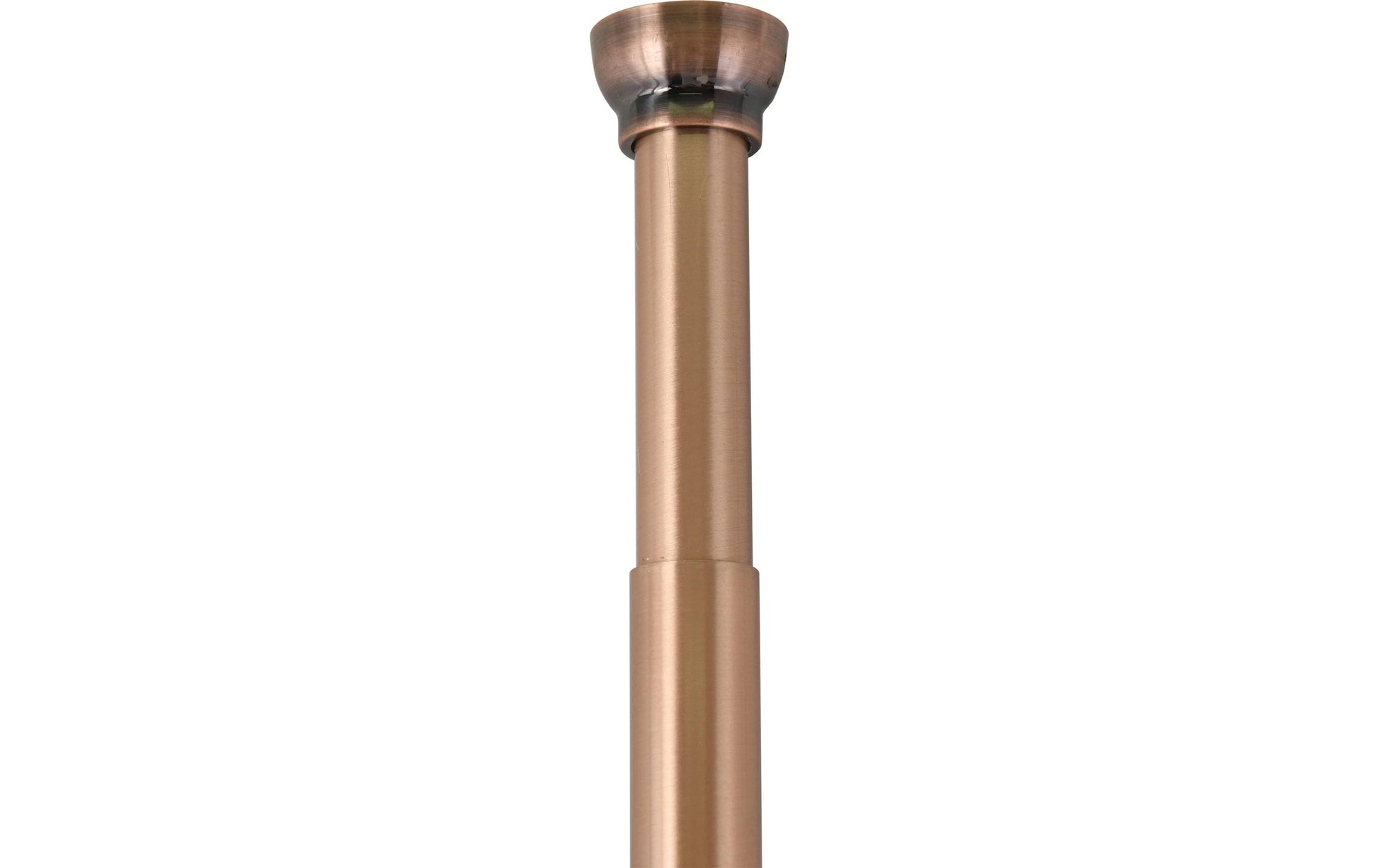 Spirella Duschvorhangstange Kreta – 75–125 cm, Aluminium, Wandmontiert, Ohne Bohren, Kupfer