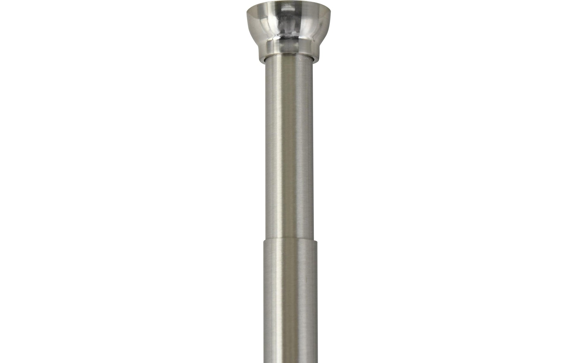 Spirella Duschvorhangstange Kreta – 75–125 cm, Ø2,1 cm, Aluminium gebürstet, Wandmontiert, Silber