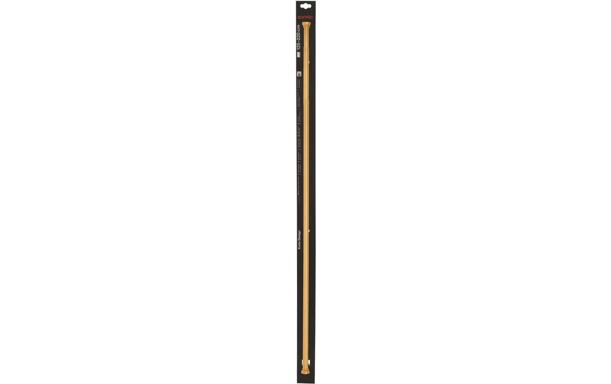 Spirella Handtuchhalter (Wand) Kreta – 125–220 cm, Aluminium, ohne Bohren, Gold