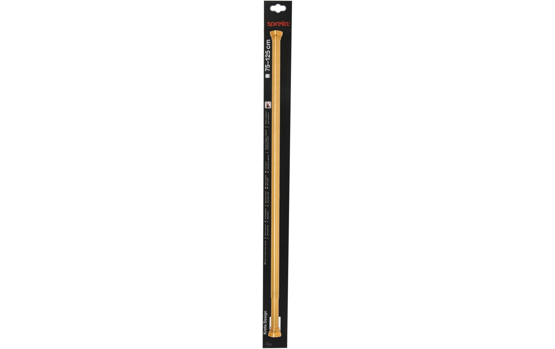 Spirella Handtuchhalter Kreta – 75-125 cm, Aluminium, ohne Bohren, Gold