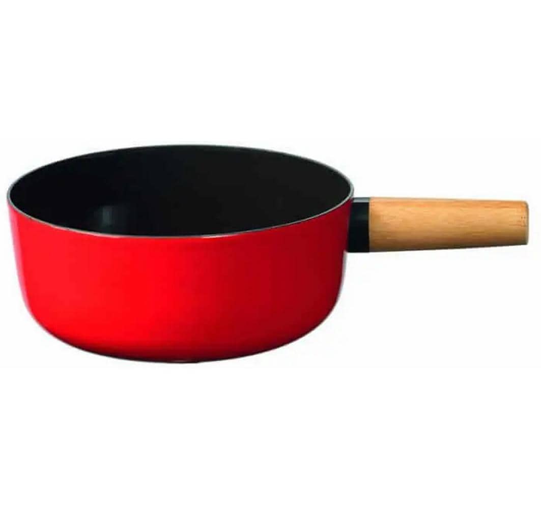Stöckli Caquelon Emotion 21 cm – für Käsefondue, Emaille, für Induktion, Rot