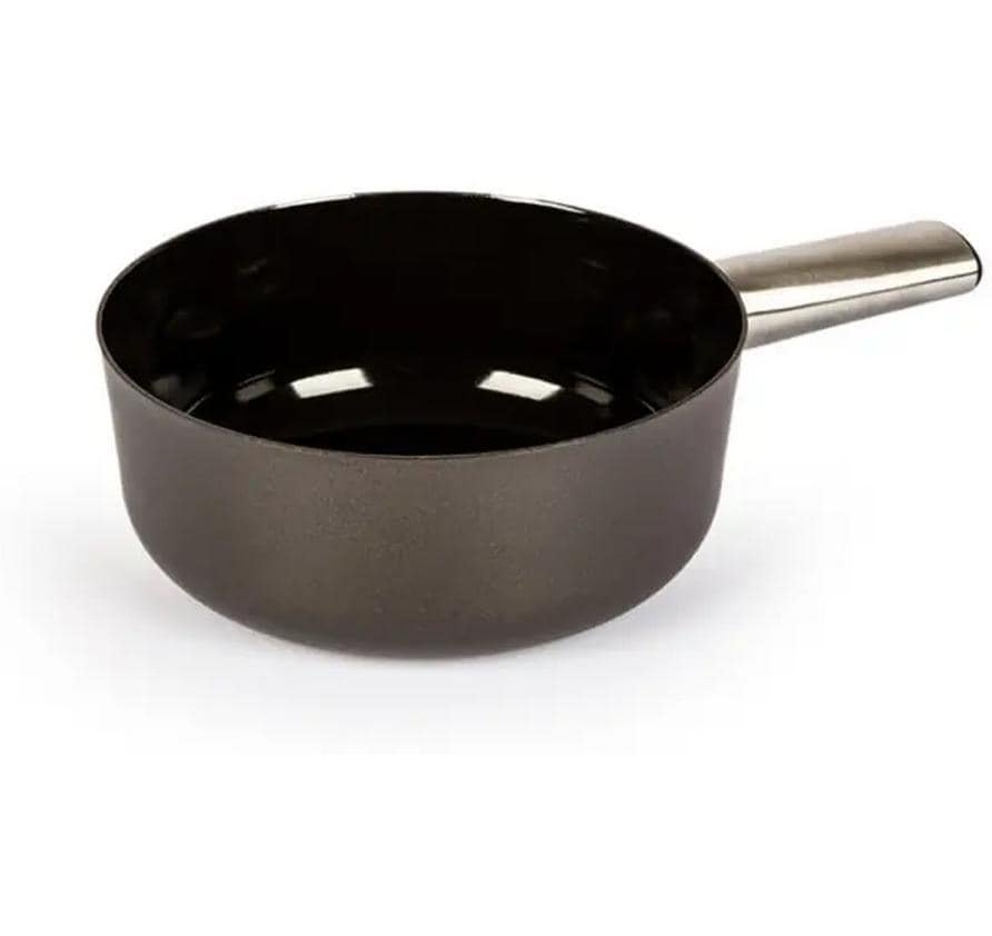 Stöckli Caquelon Emotion 23 cm – für Käsefondue, Emaille, für Induktion, Schwarz